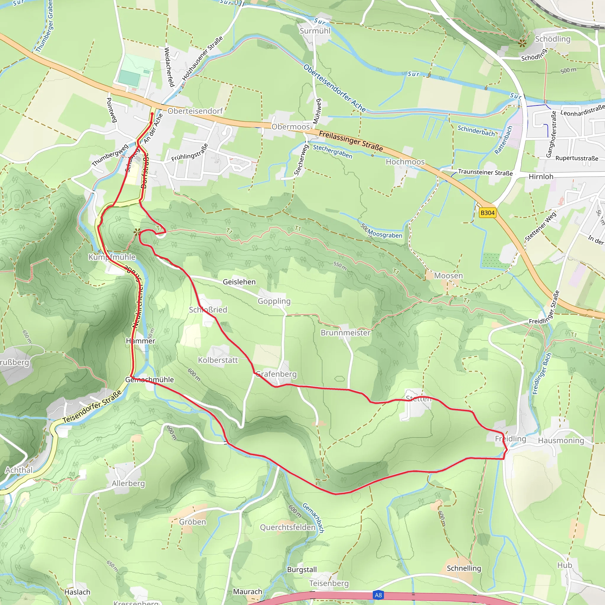 Salzburgblick Weg mobile static map