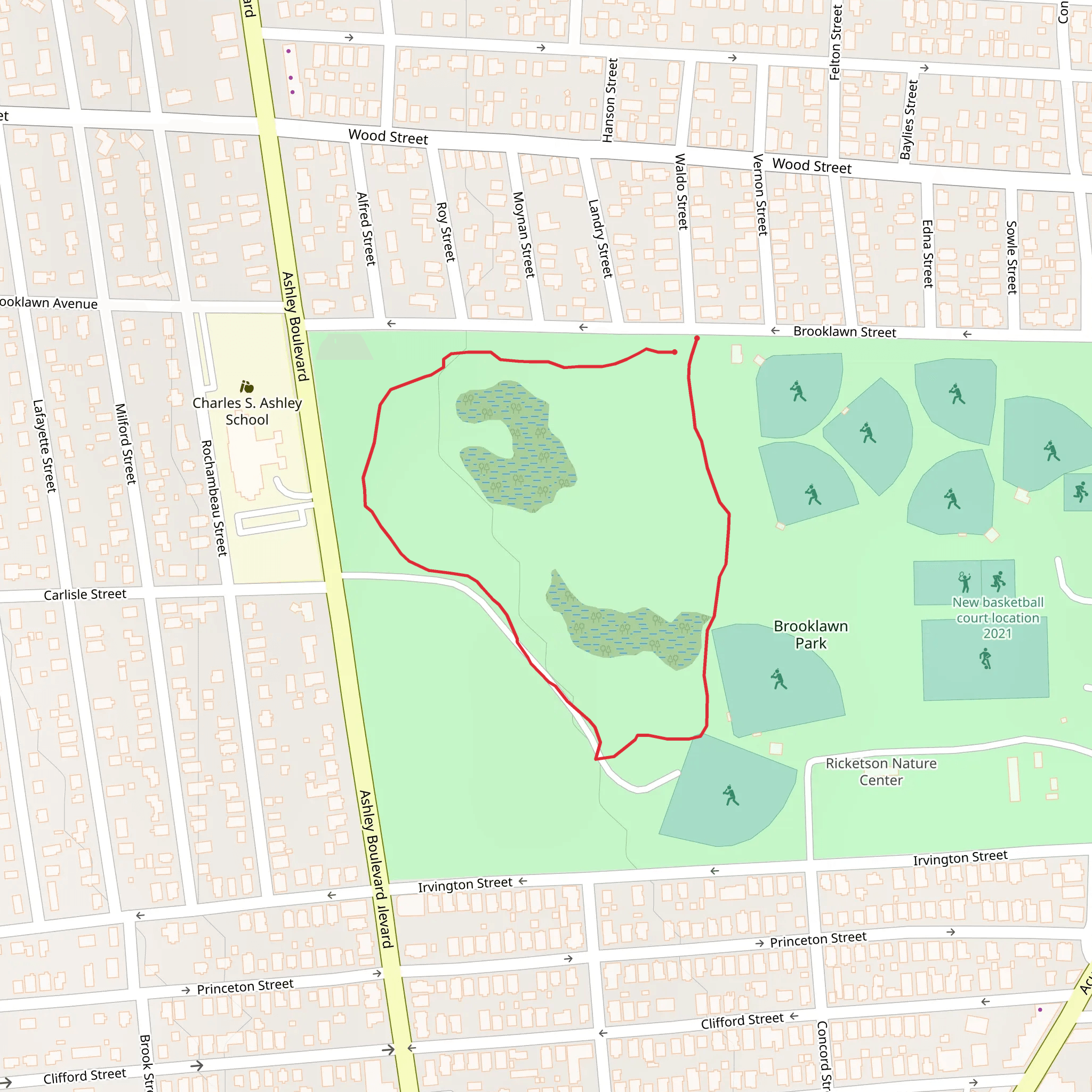Brooklawn Park Loop mobile static map