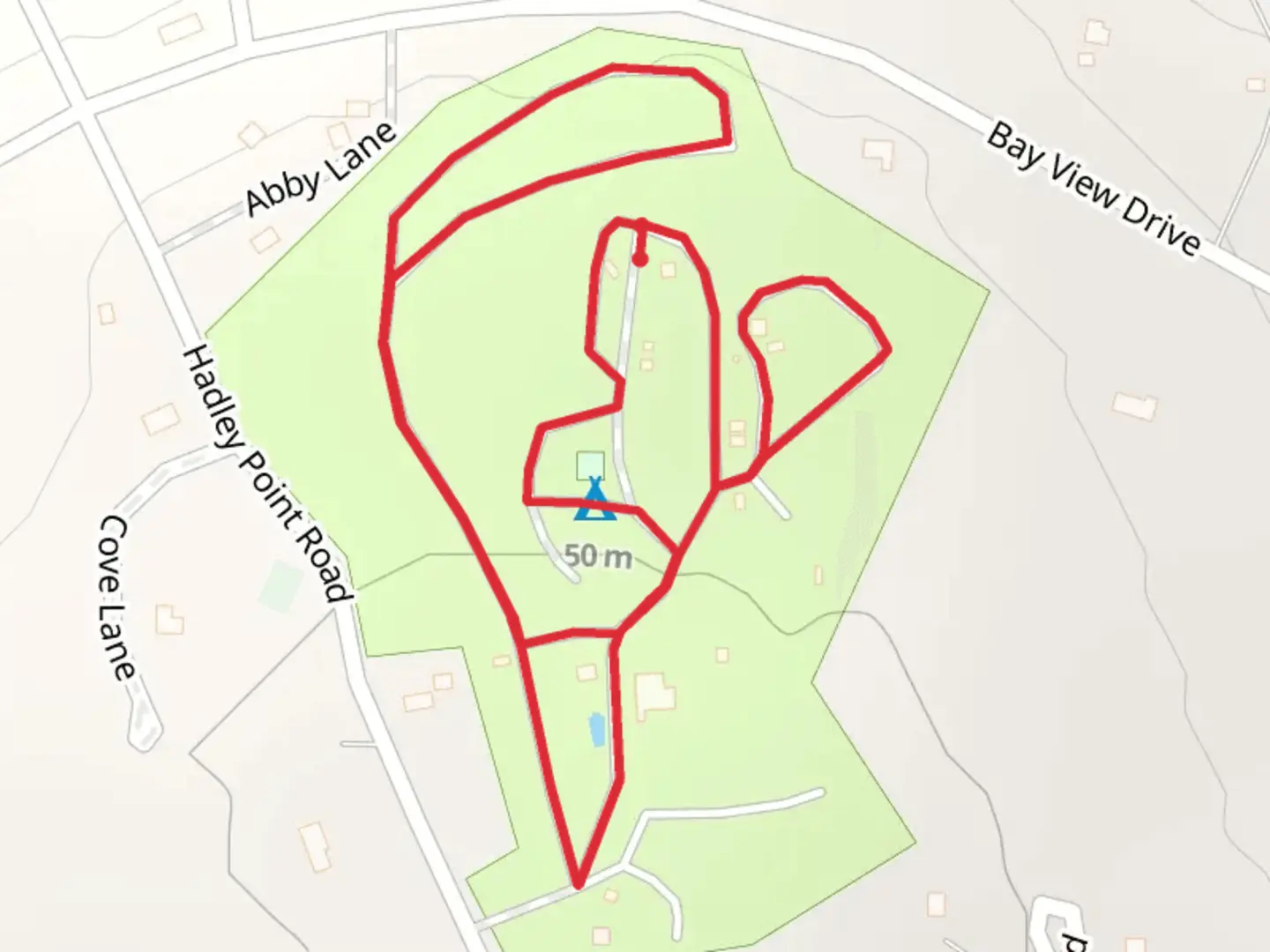 An image depicting the trail Hadley's Point Campground Loop and its surrounding area.