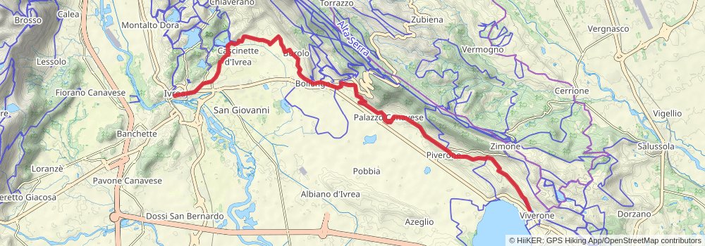 Via Francigena stage 72 Map
