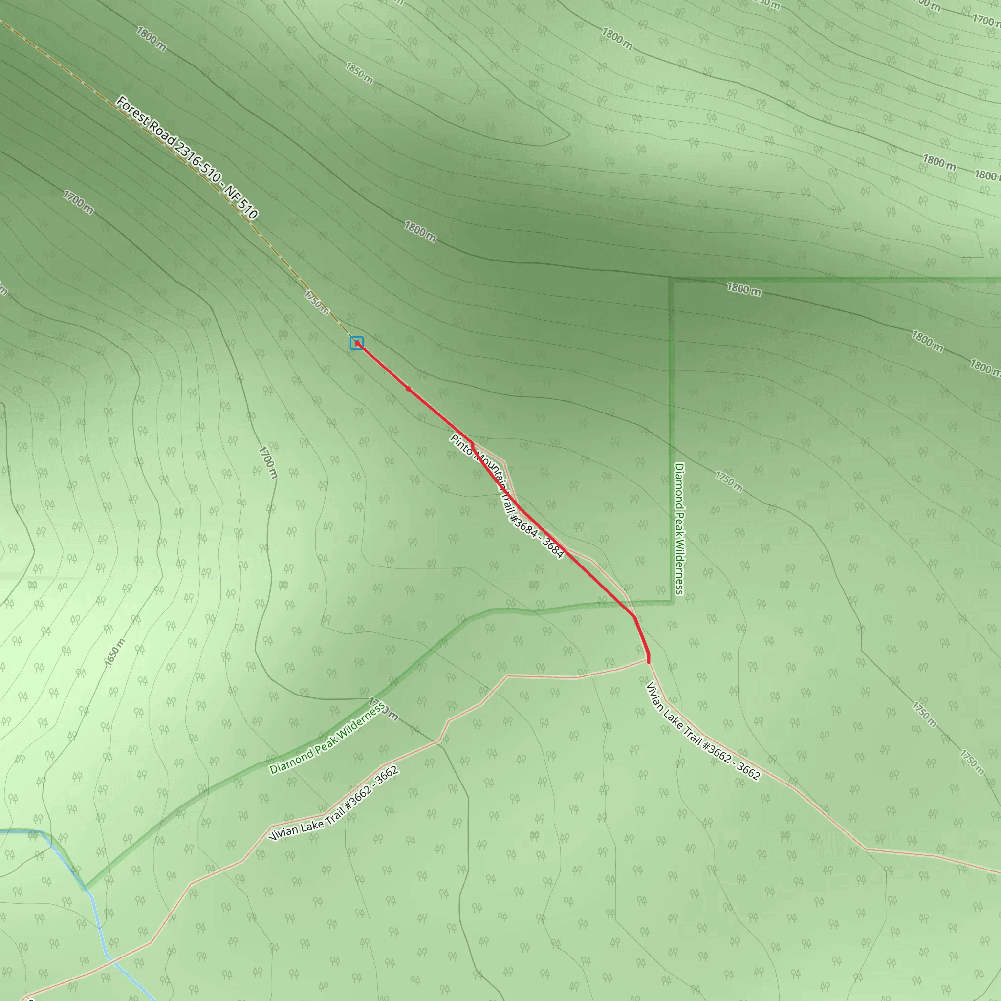 Pinto Mountain Trail mobile static map