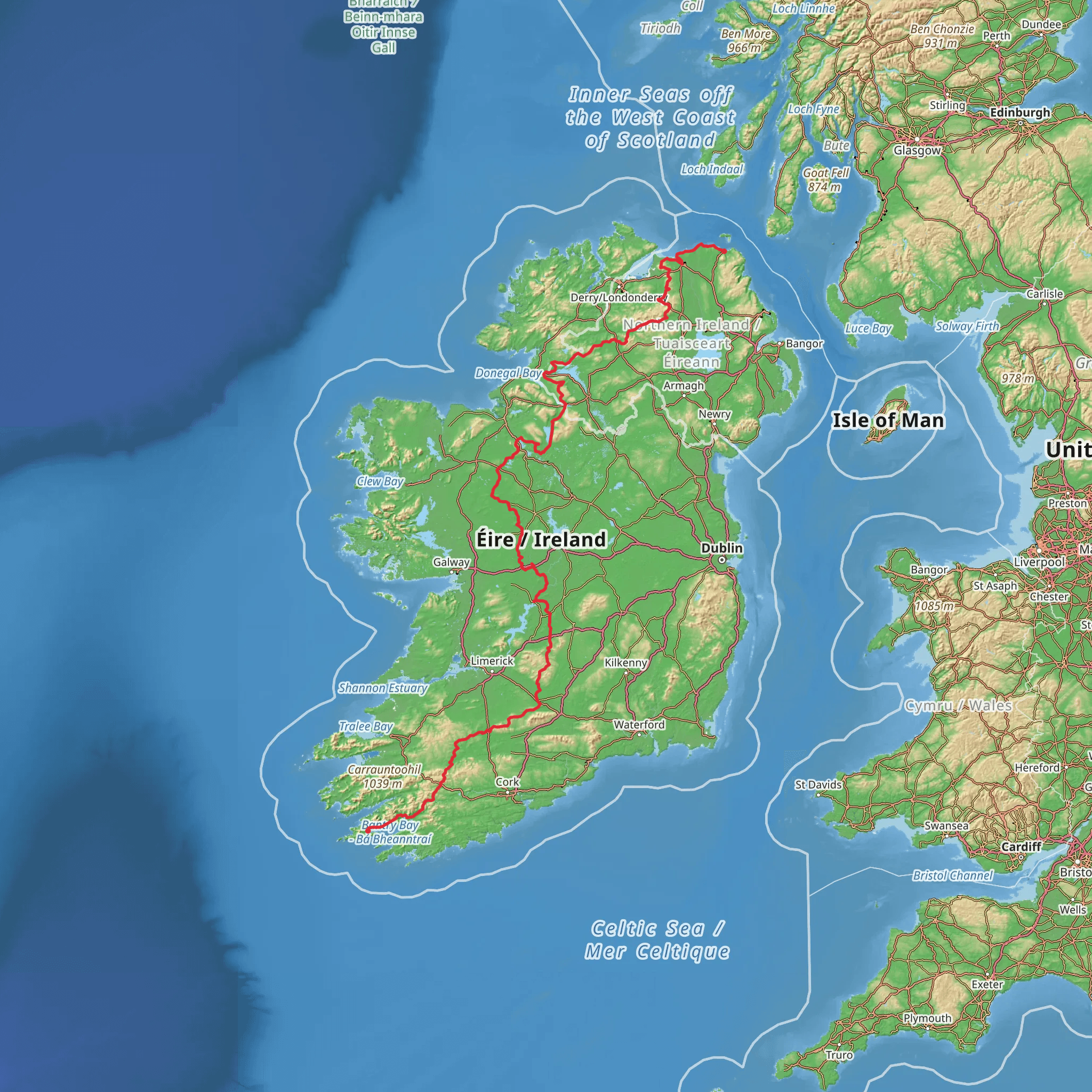 The Ireland Way® mobile static map