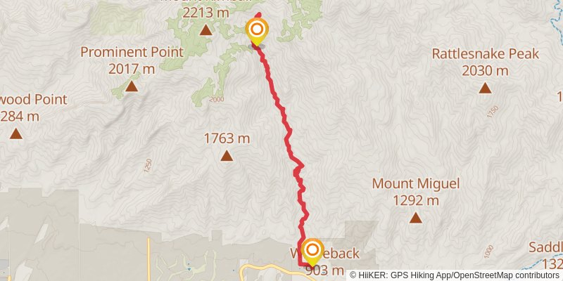 Ventana Trail stage 2 Map