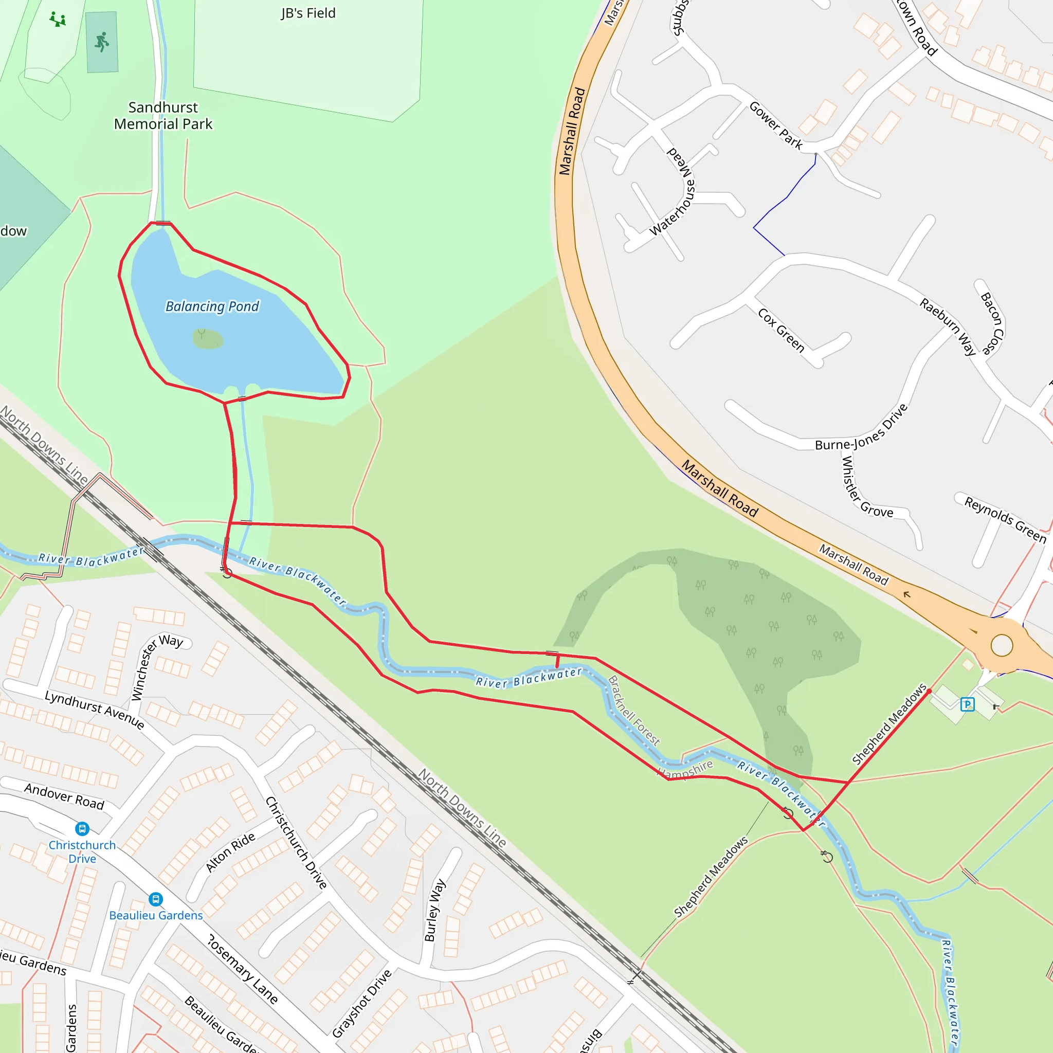 Balancing Pond Loop mobile static map