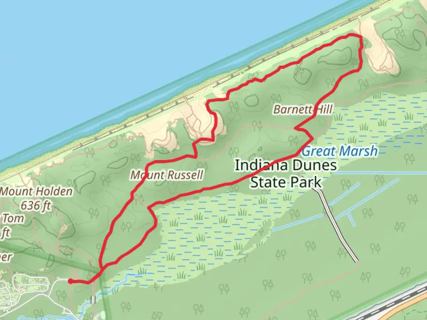 An image depicting the trail Barnett Hill - Mount Russell Loop and its surrounding area.