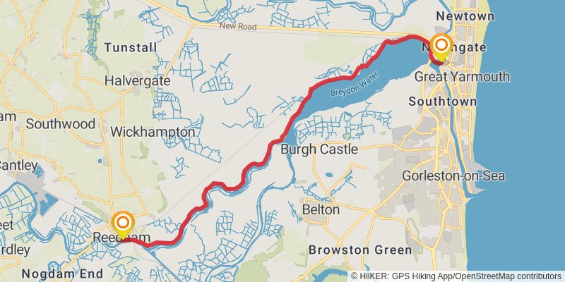 Cross Norfolk Trail stage 8 Map