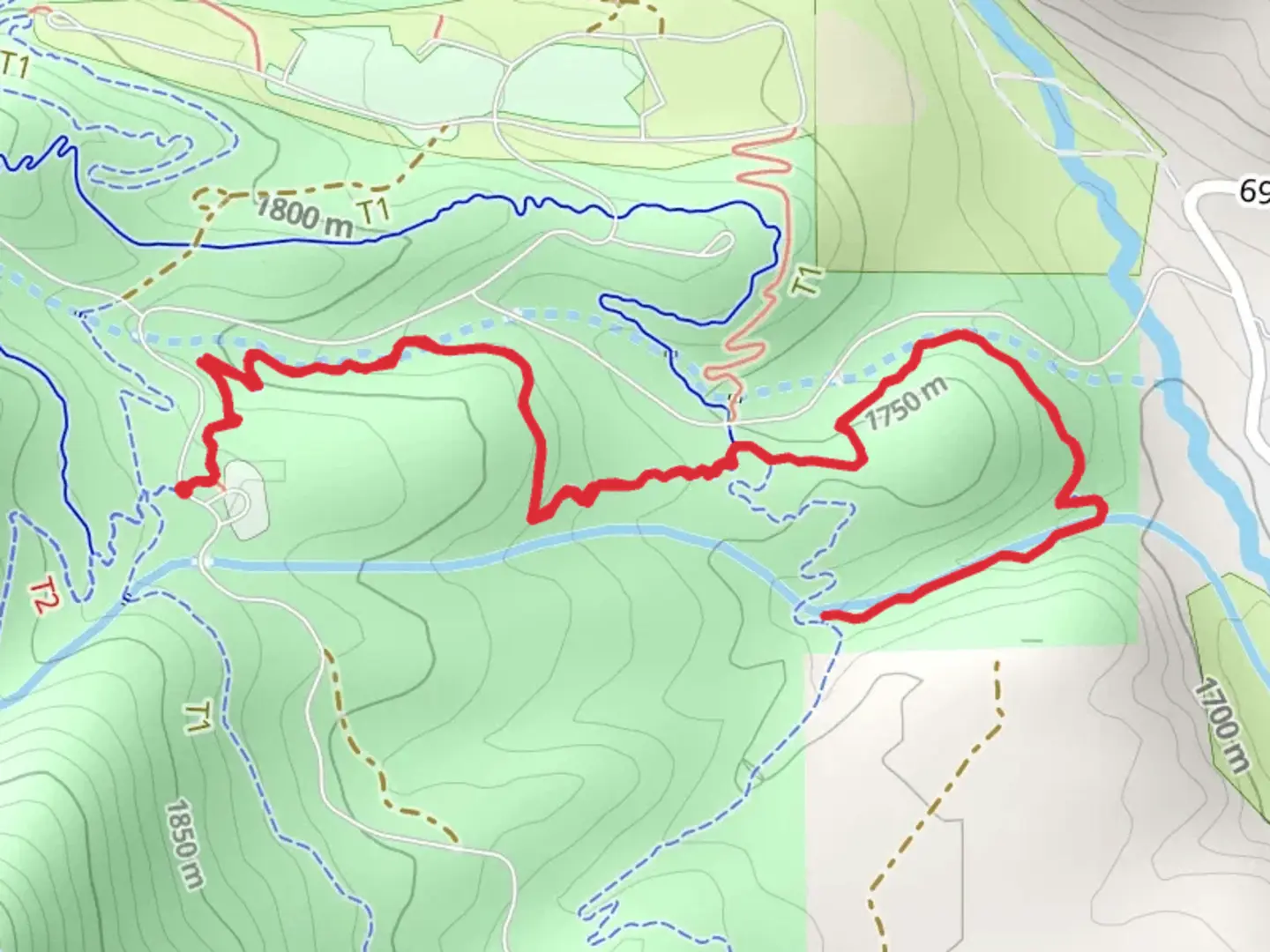 An image depicting the trail Mule Shoe Trail and its surrounding area.