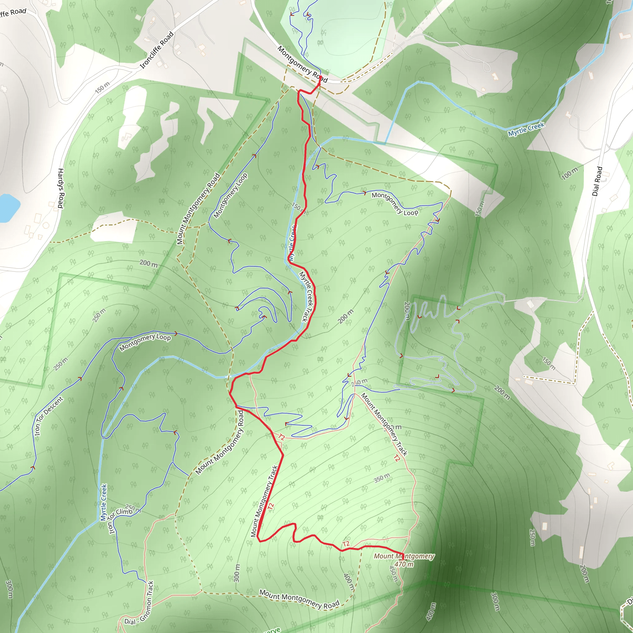 Mount Montgomery Walk mobile static map