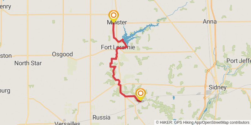 North Country Trail - Ohio stage 13 Map