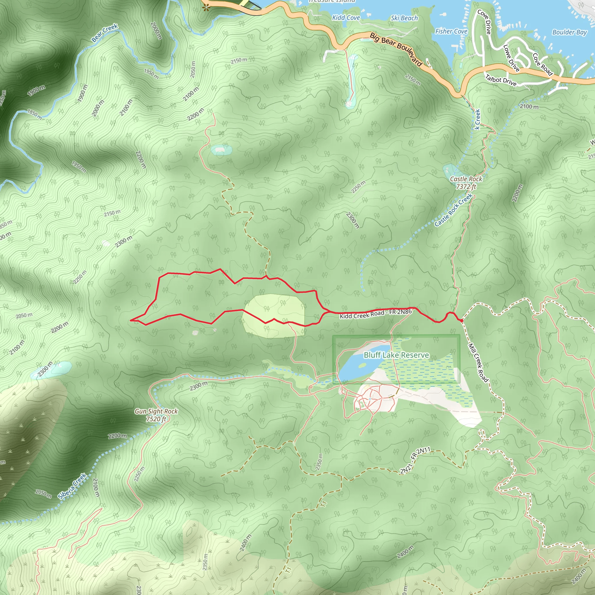 Bluff Mesa Loop Trail mobile static map