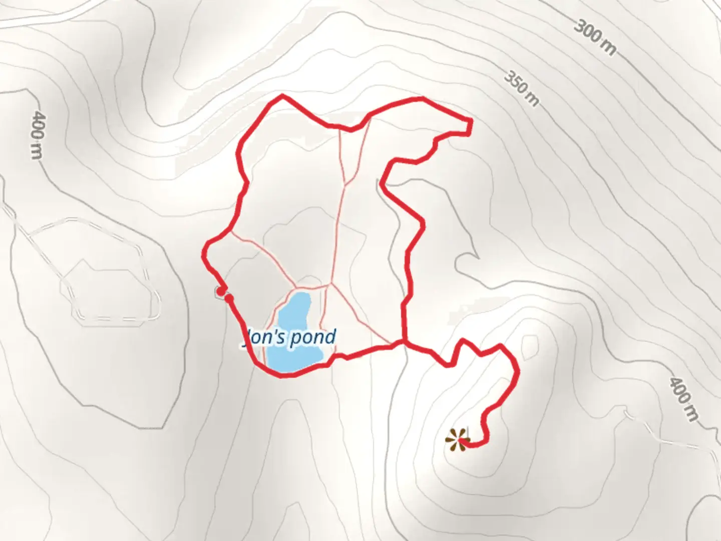 An image depicting the trail Jon's Pond Loop and its surrounding area.