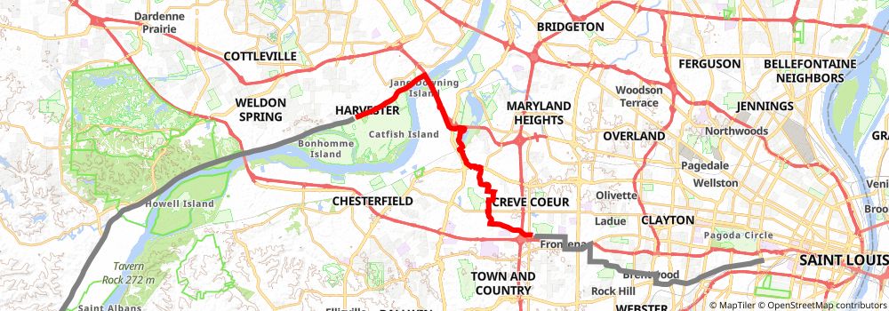 American Discovery Trail South Route stage 142 Map