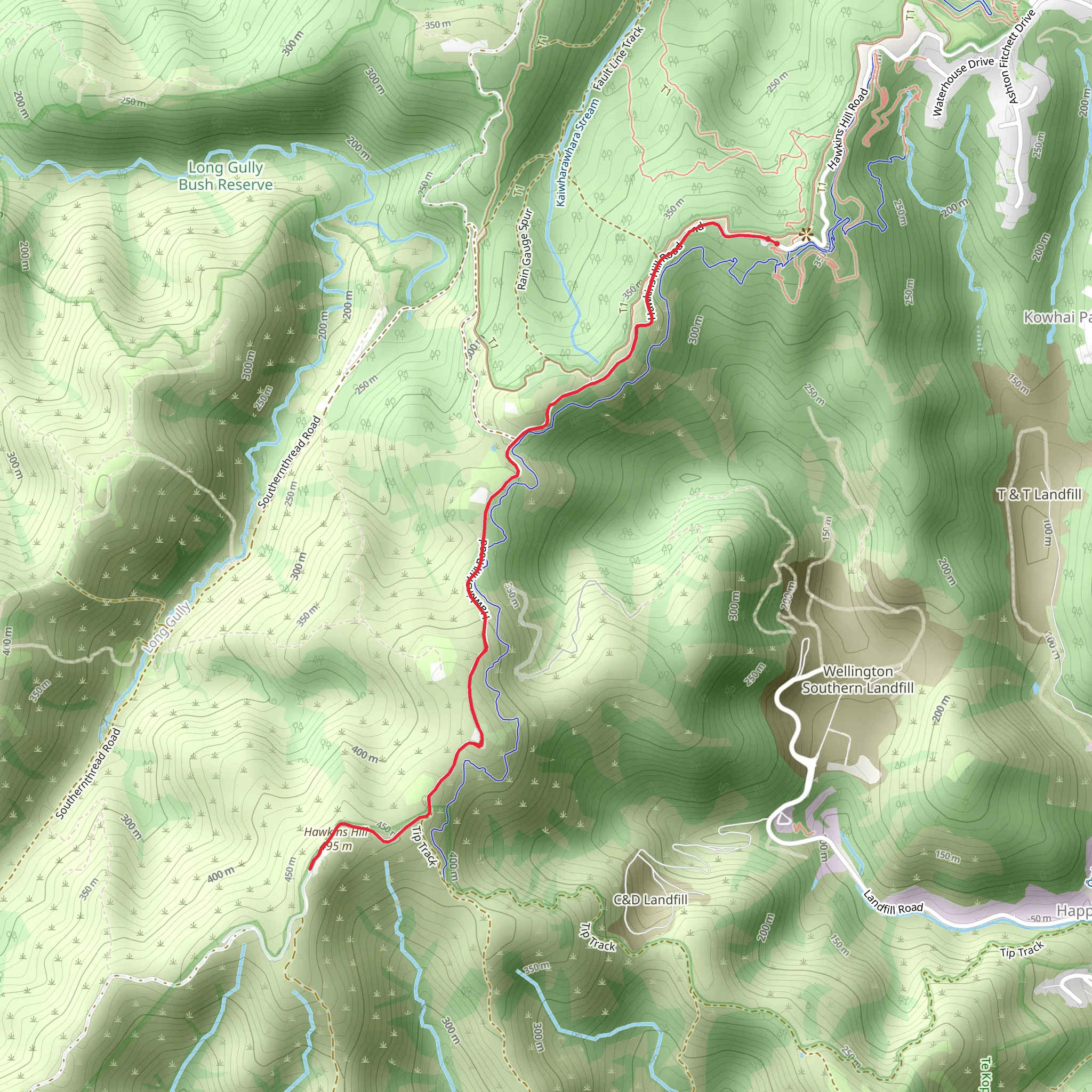Wind Turbine to Hawkins Hill mobile static map