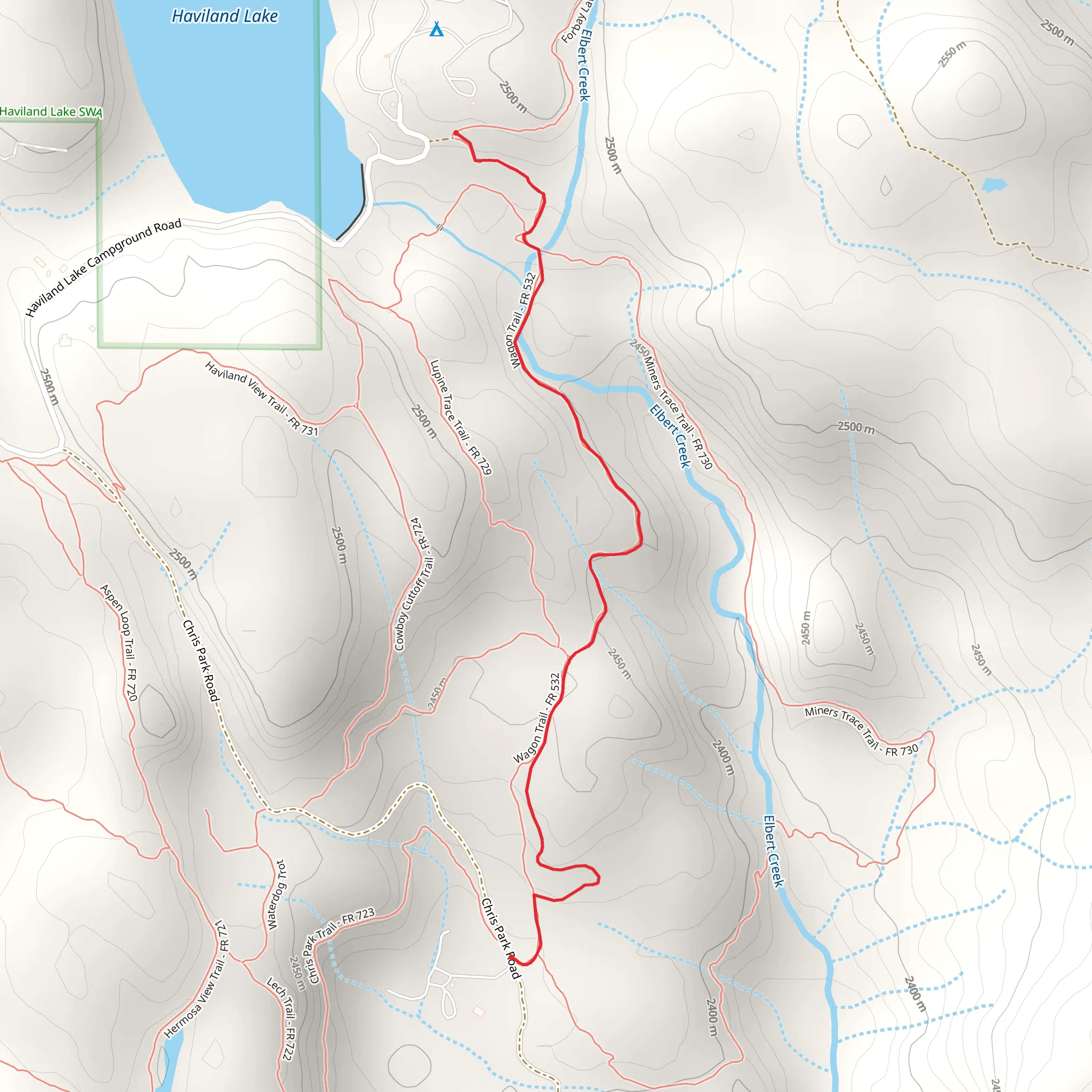 Wagon Trail mobile static map