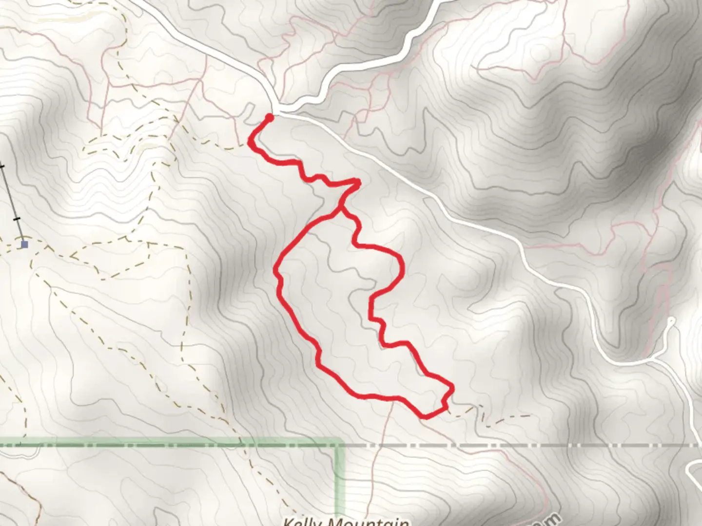 An image depicting the trail Buckhorn Spring Loop and its surrounding area.
