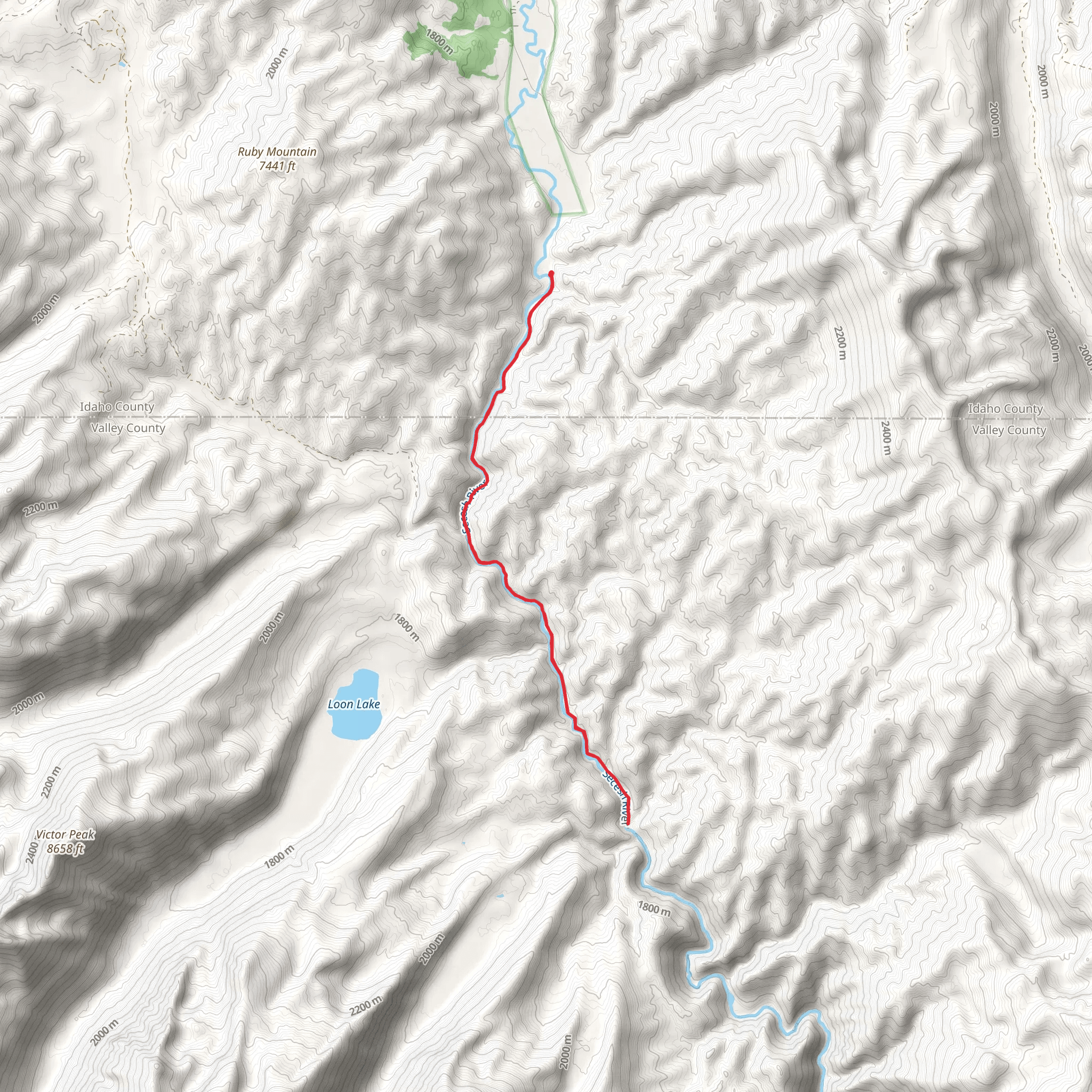 Secesh River Trail mobile static map