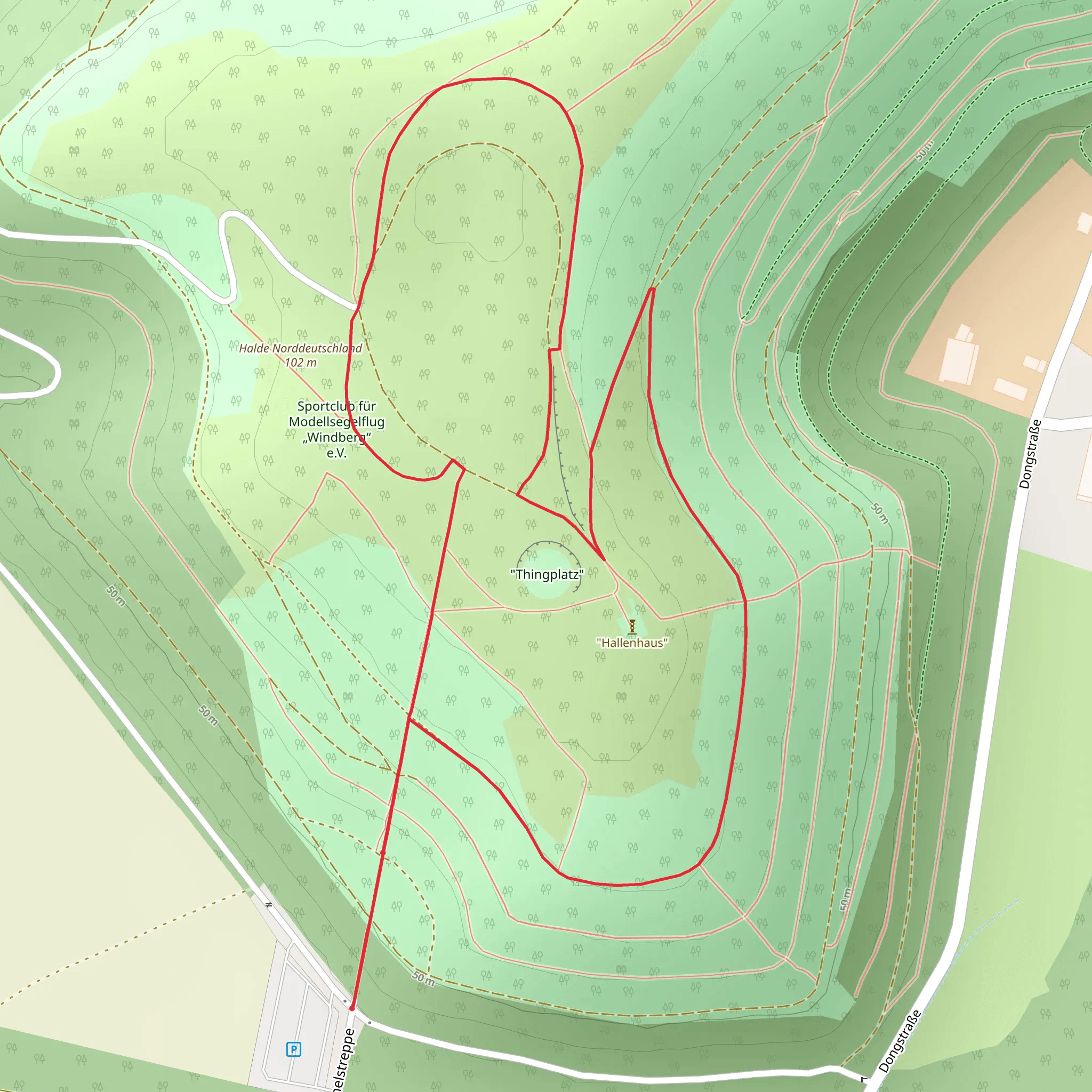 Himmelstreppe and Halde Rot Loop mobile static map
