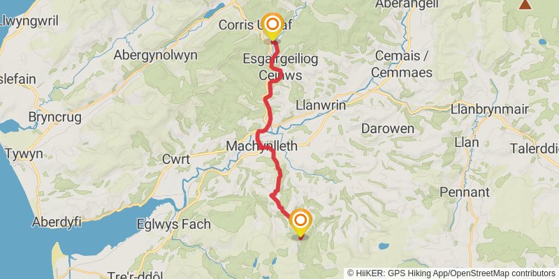 Wales Cistercian Way stage 26 Map