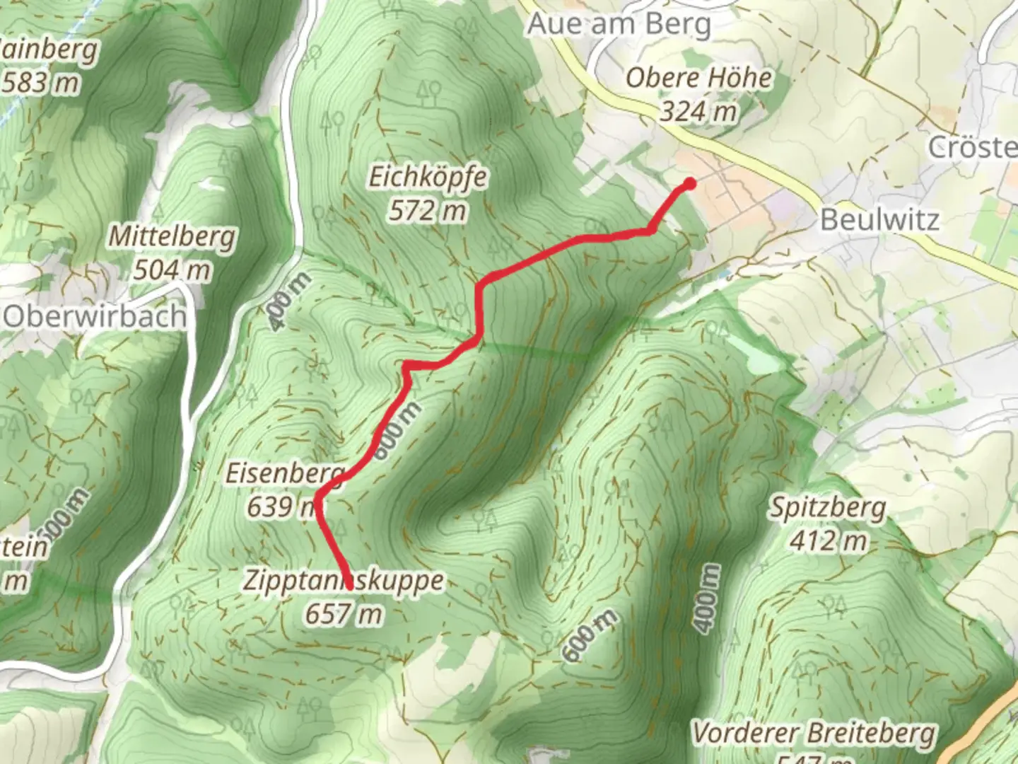 An image depicting the trail Zipptannskuppe Walk and its surrounding area.