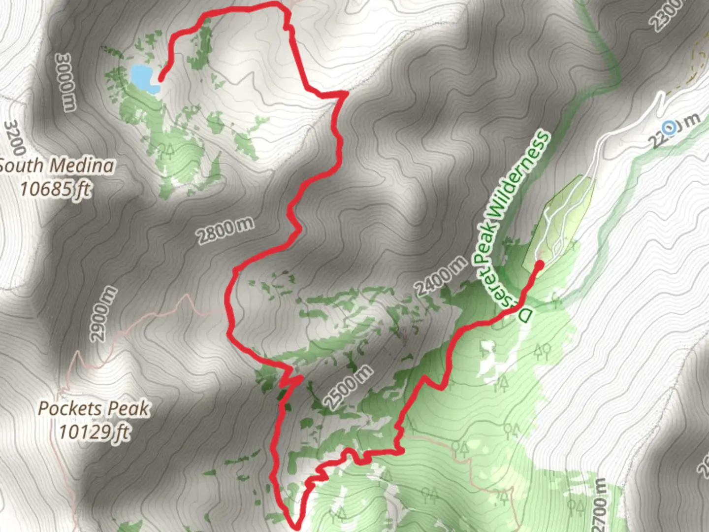 An image depicting the trail South Willow Lake via Stansbury Crest Trail and its surrounding area.