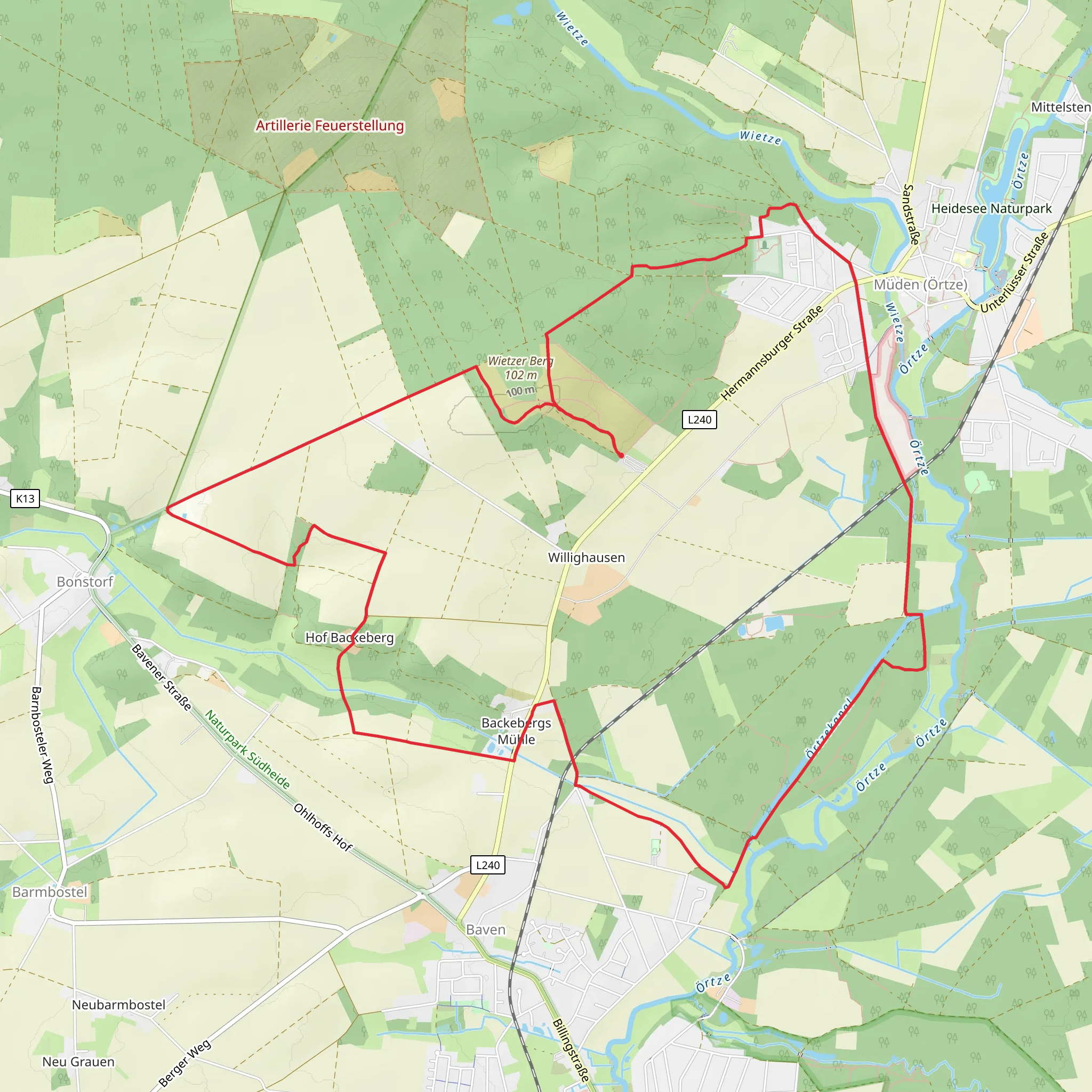 Willighausen Loop mobile static map