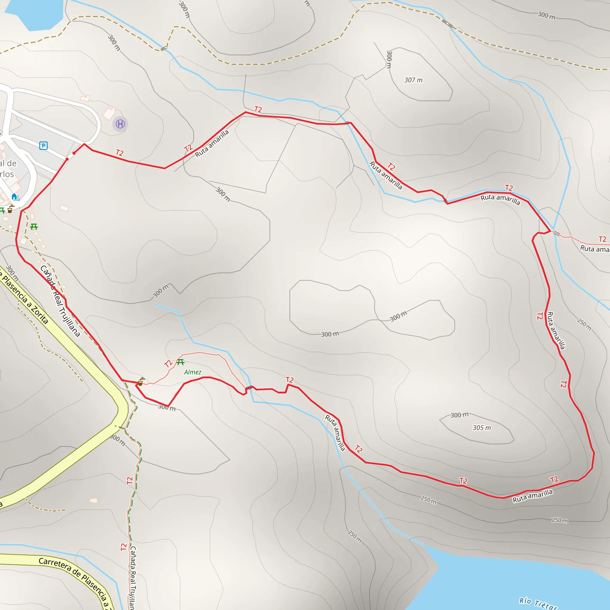 Ruta Amarilla - Mirador de la Tajadilla mobile static map