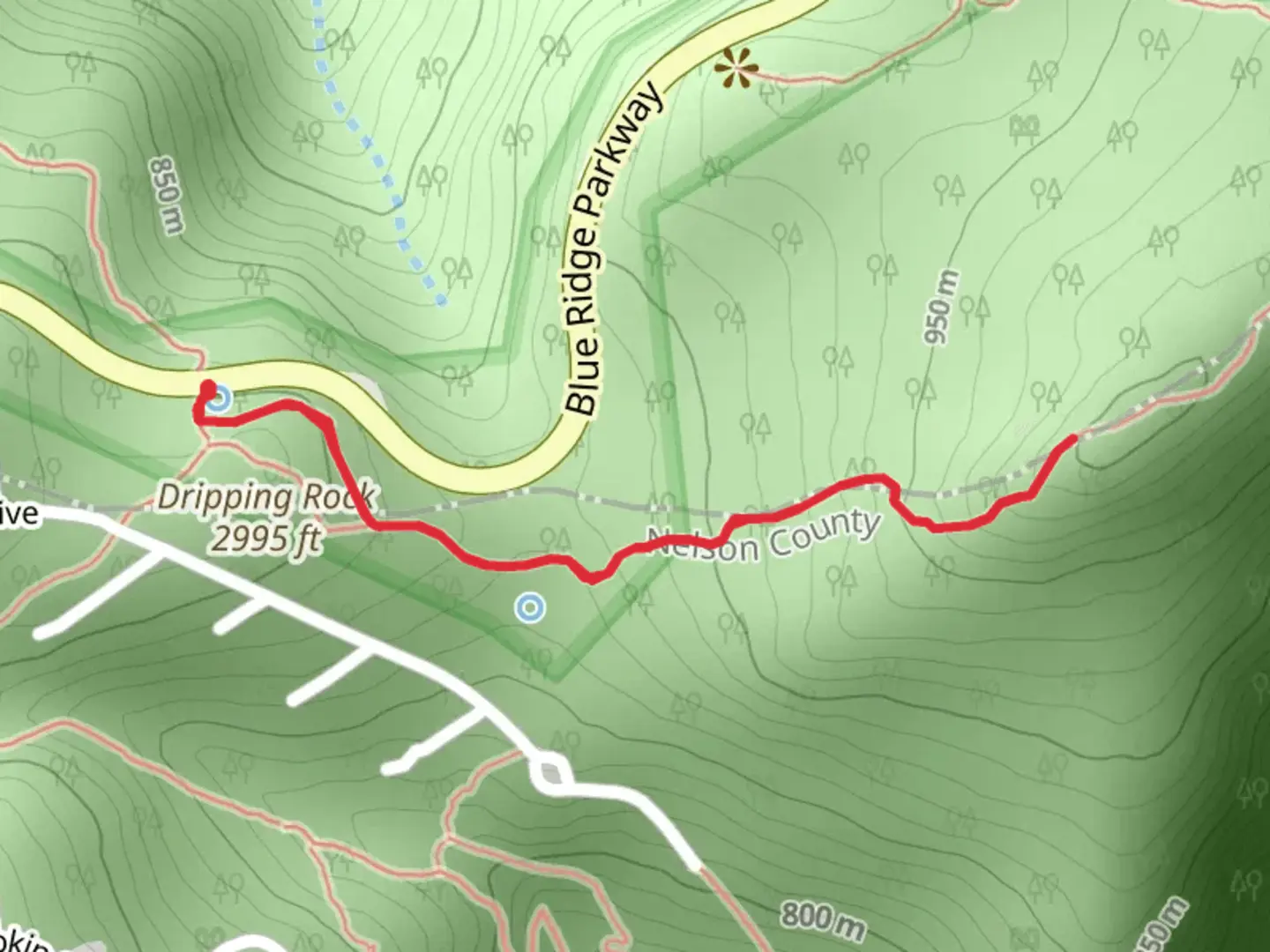 An image depicting the trail Laurel Springs Gap and its surrounding area.