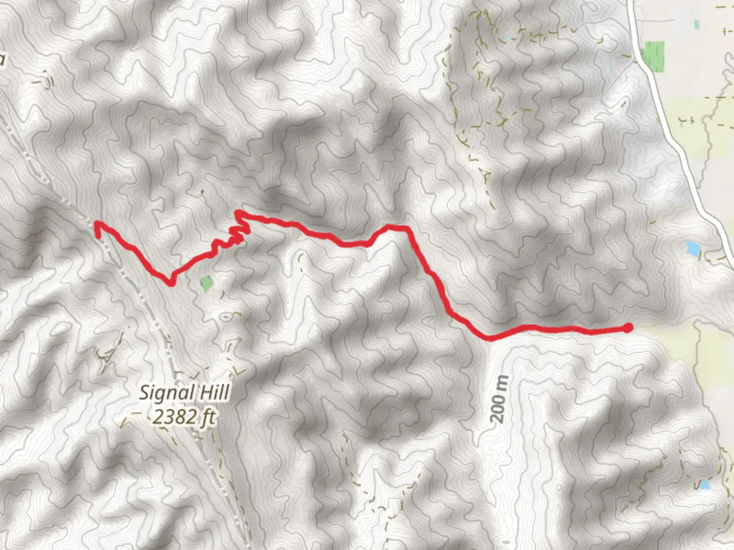 An image depicting the trail Gates Canyon Road and its surrounding area.