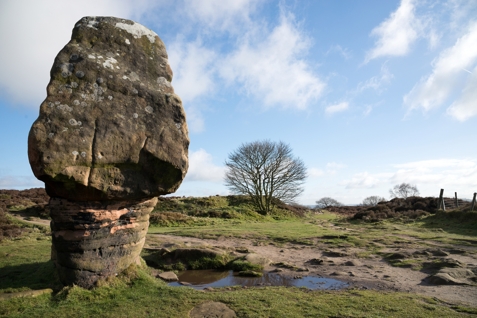 An image depicting the trail Harthill Moor and Stanton Moor and its surrounding area.