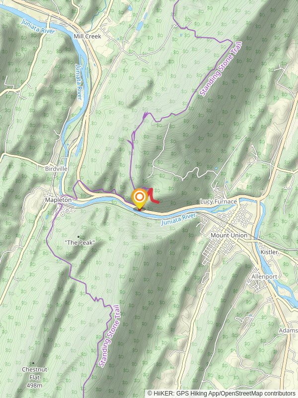 Thousand Steps East Viewpoint Trail mobile static map