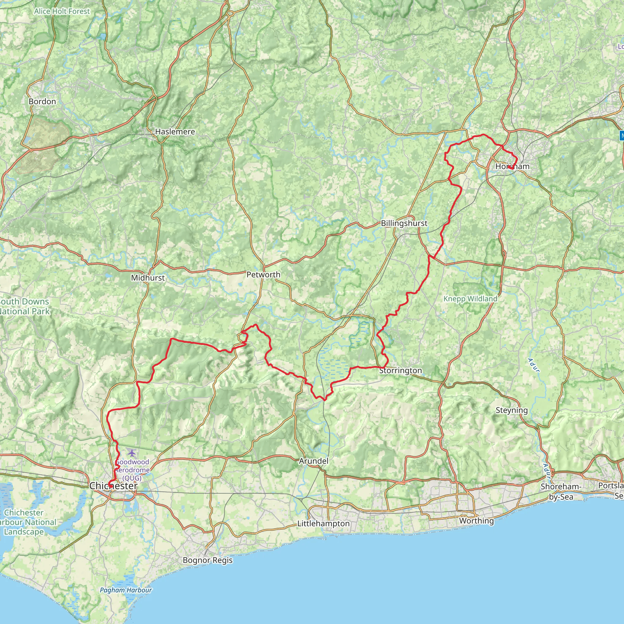 West Sussex Literary Trail mobile static map