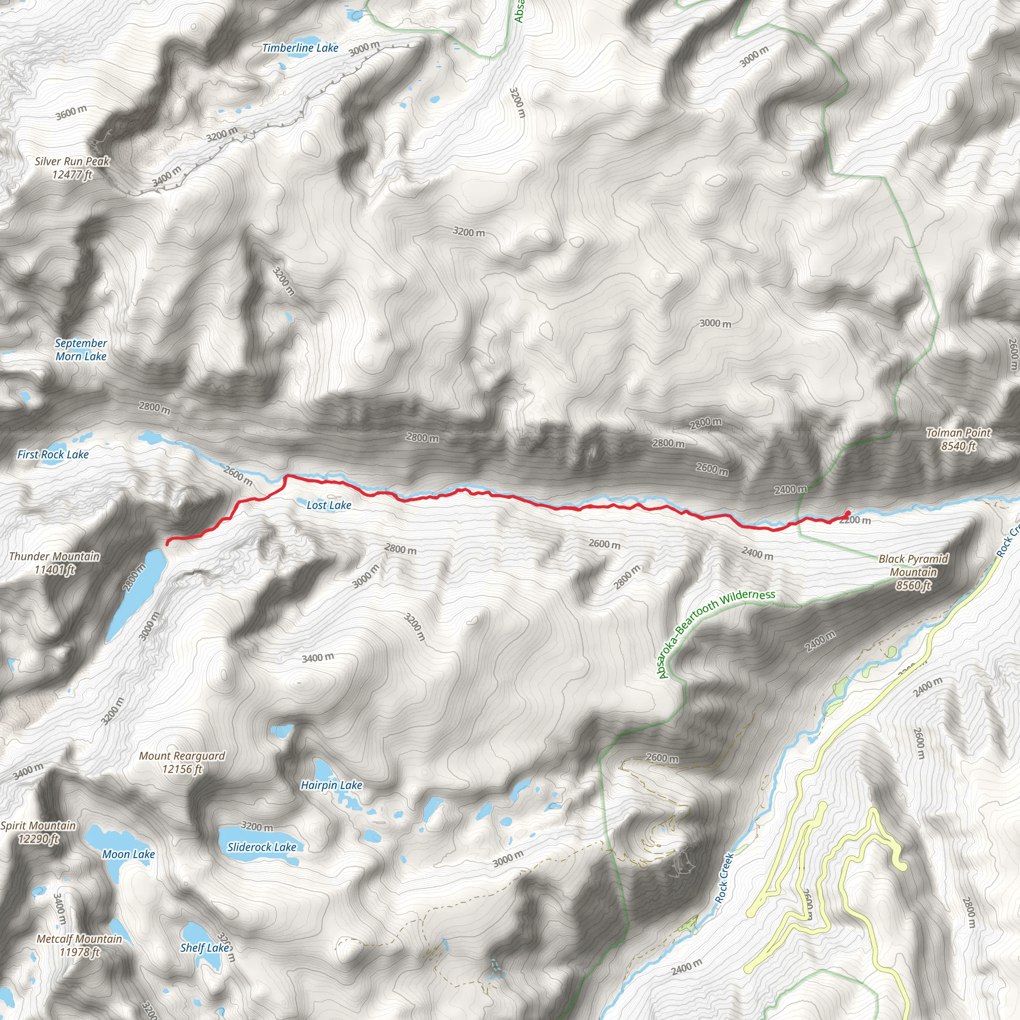 Black Canyon Lake via Lake Fork Trail mobile static map