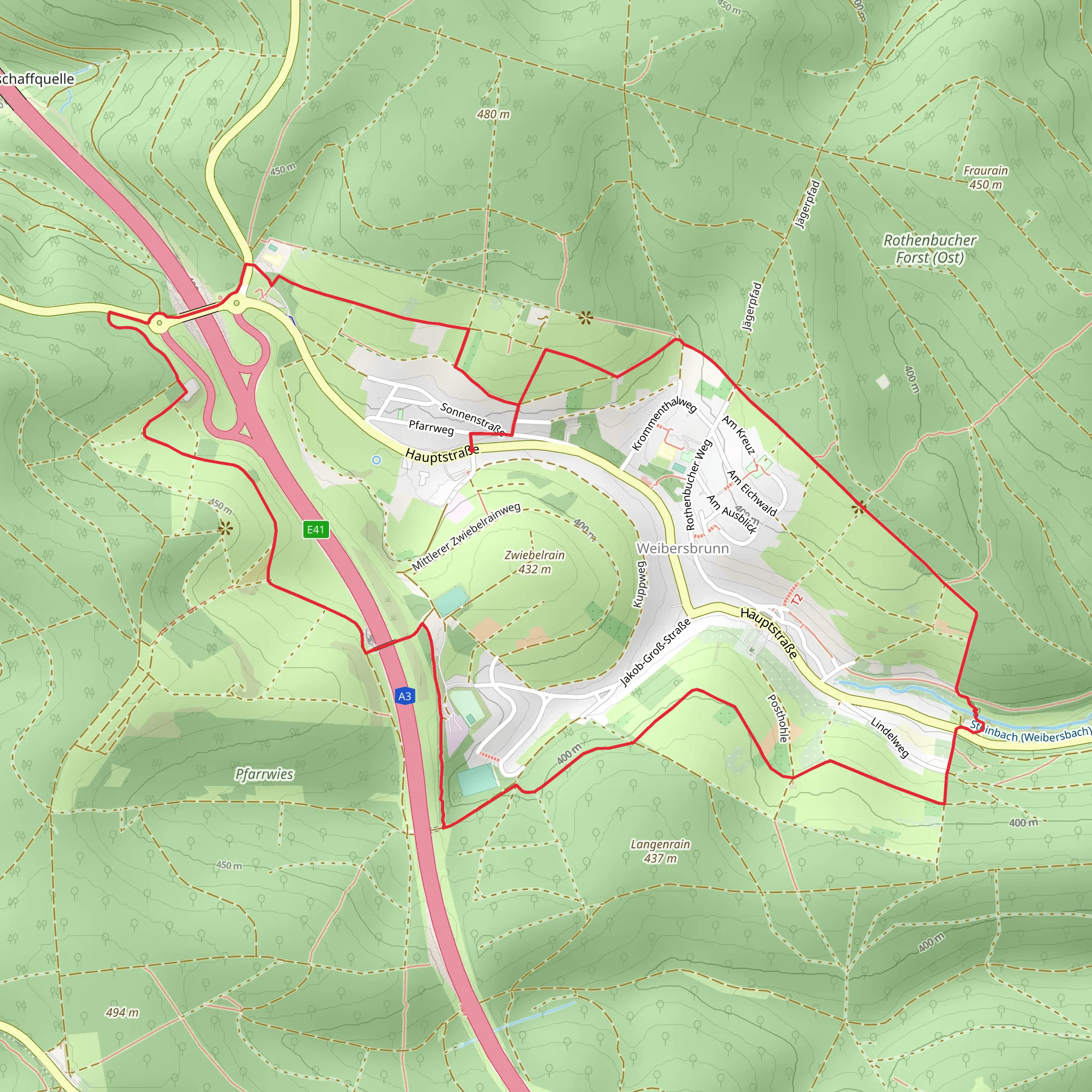 Kulturweg Weibersbrunn mobile static map