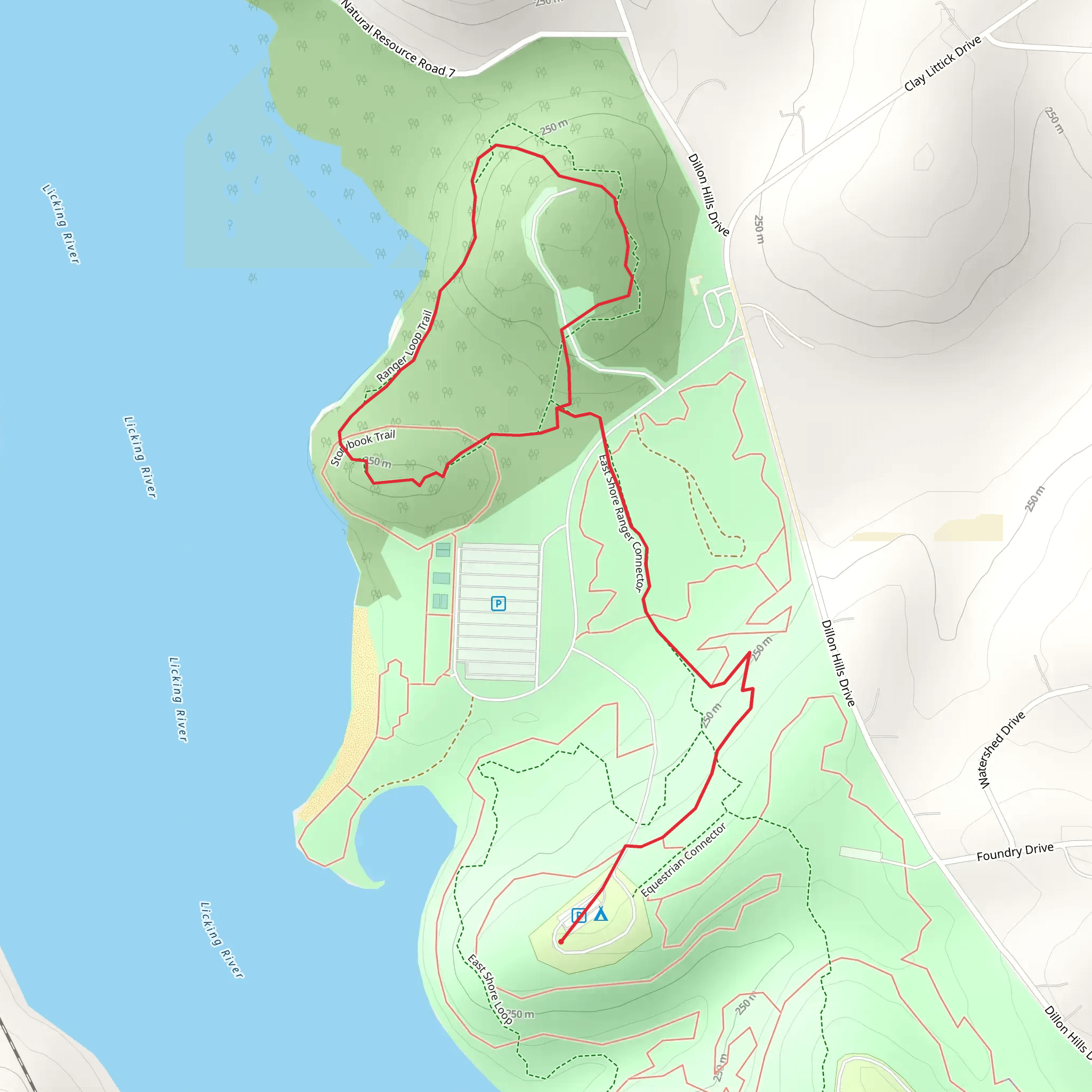 Dillon Lake East Loop mobile static map