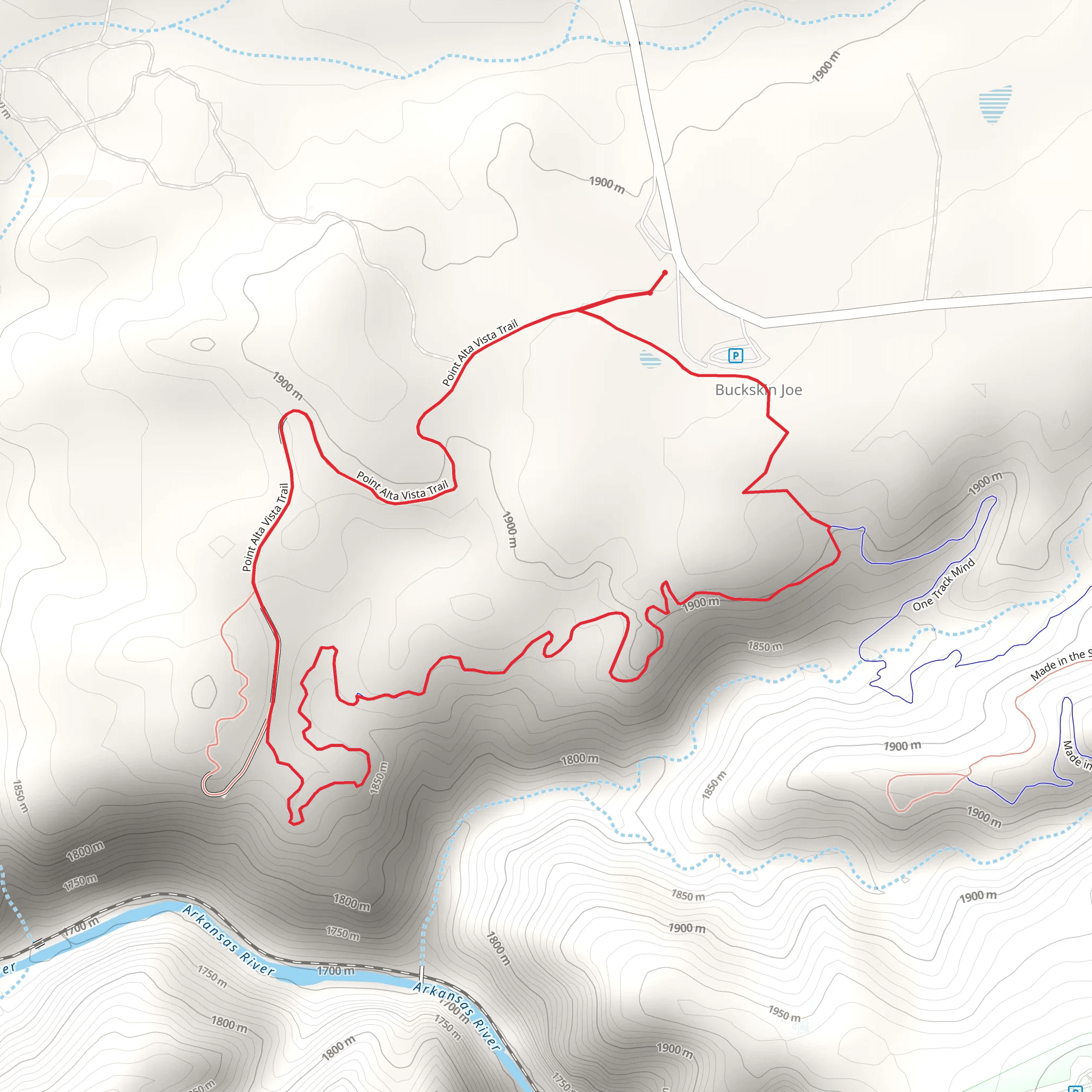 Point Alta Vista and One Track Mind Loop mobile static map