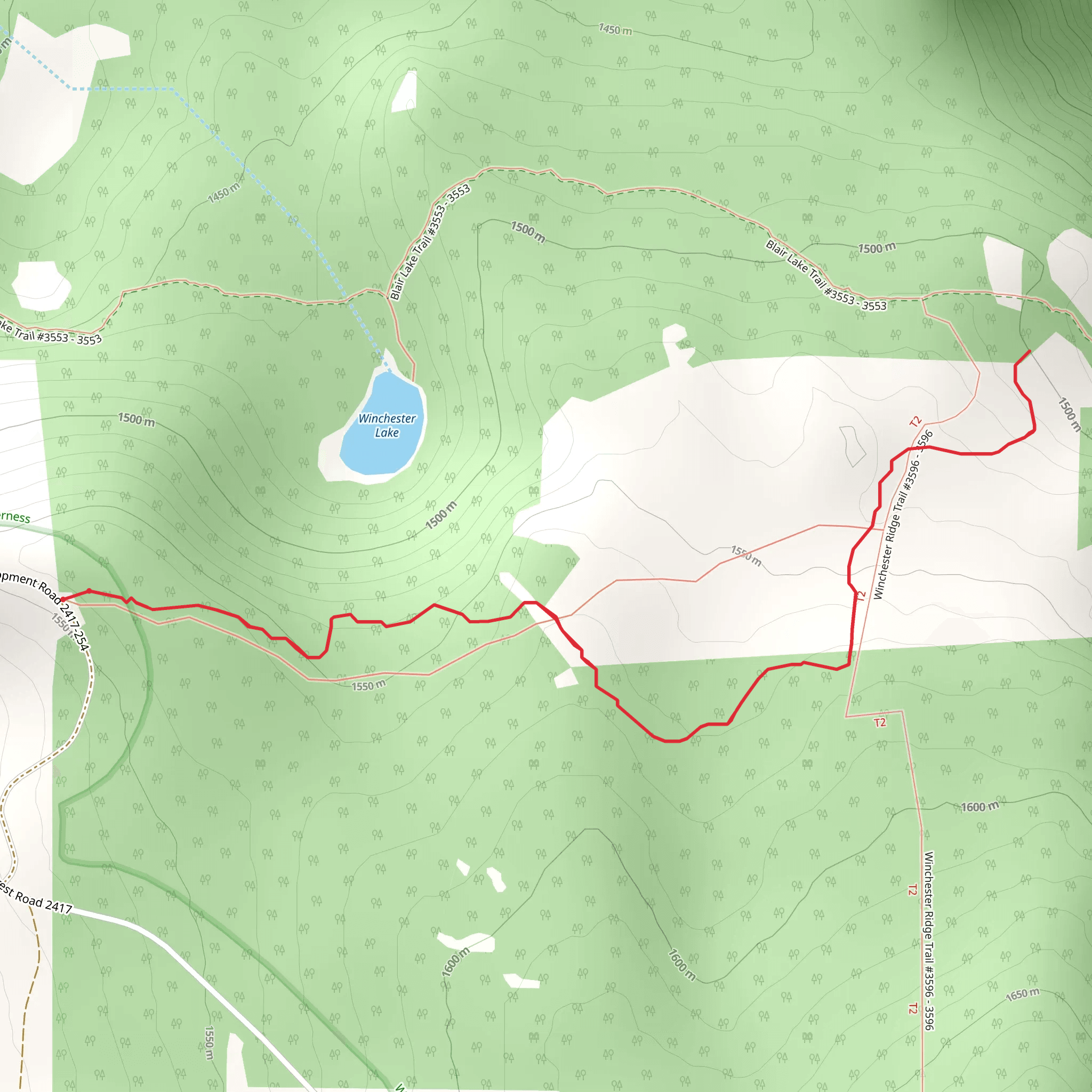 Winchester Trail mobile static map