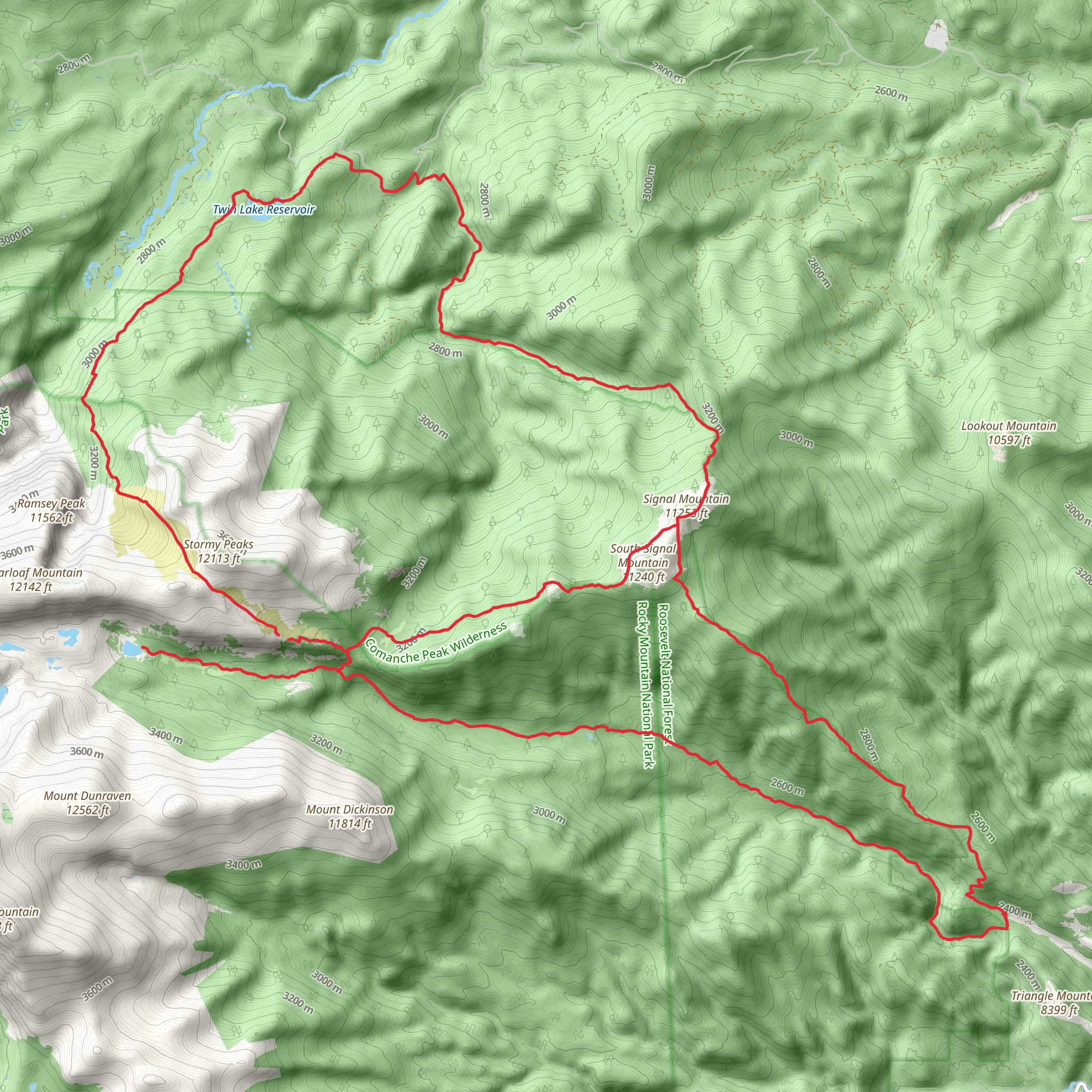 North Fork of The Big Thompson Loop mobile static map