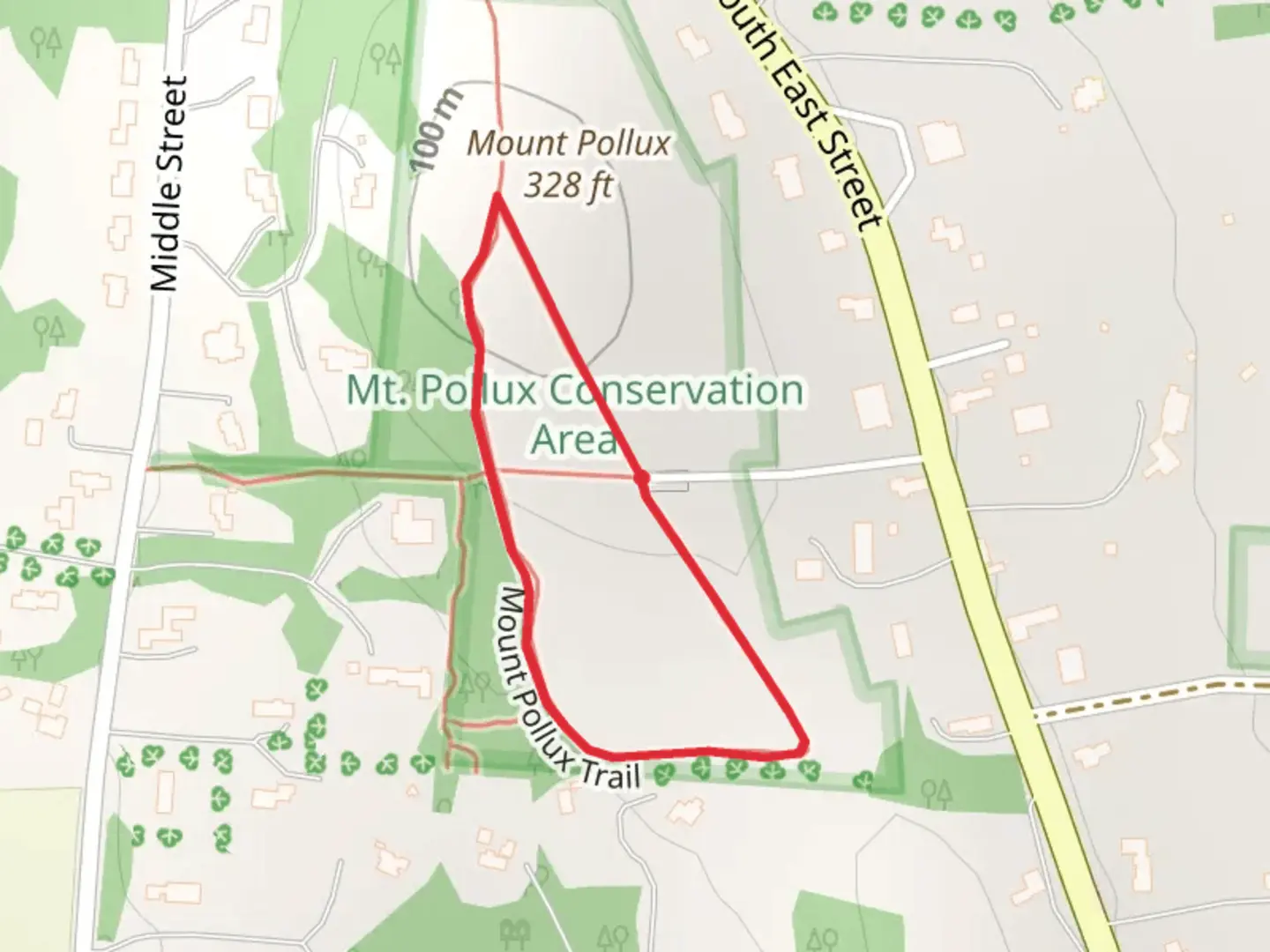 An image depicting the trail Mount Pollux Loop and its surrounding area.