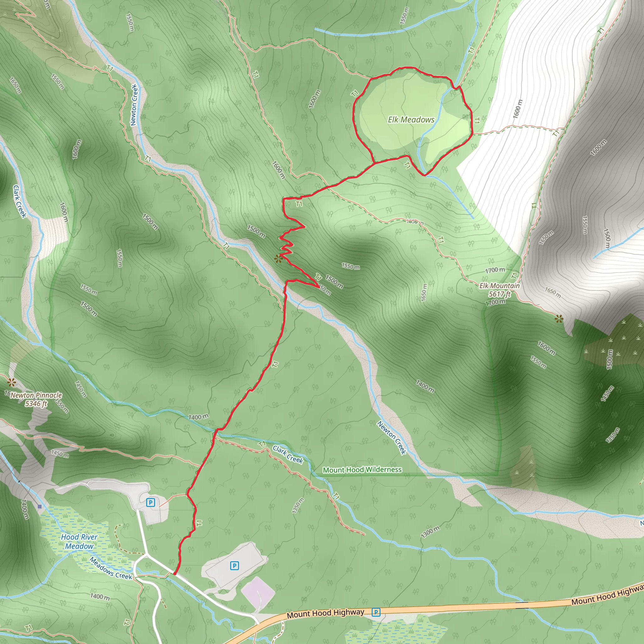 Elk Meadows Loop via Sahale Falls Trail mobile static map