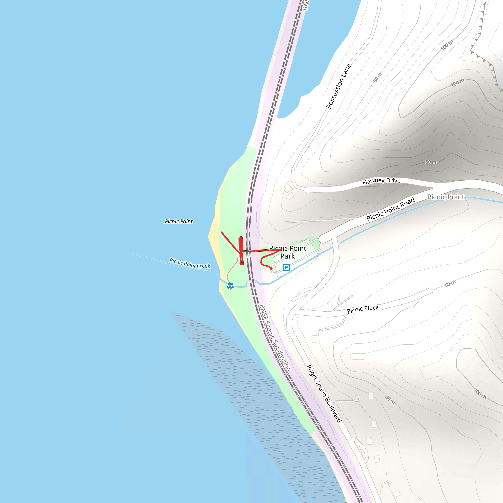 Picnic Point Park mobile static map