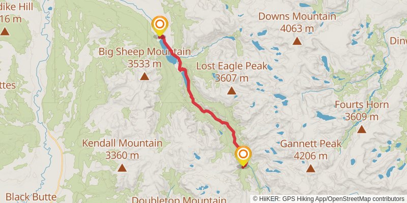 Wind River Highline Traverse stage 6 Map