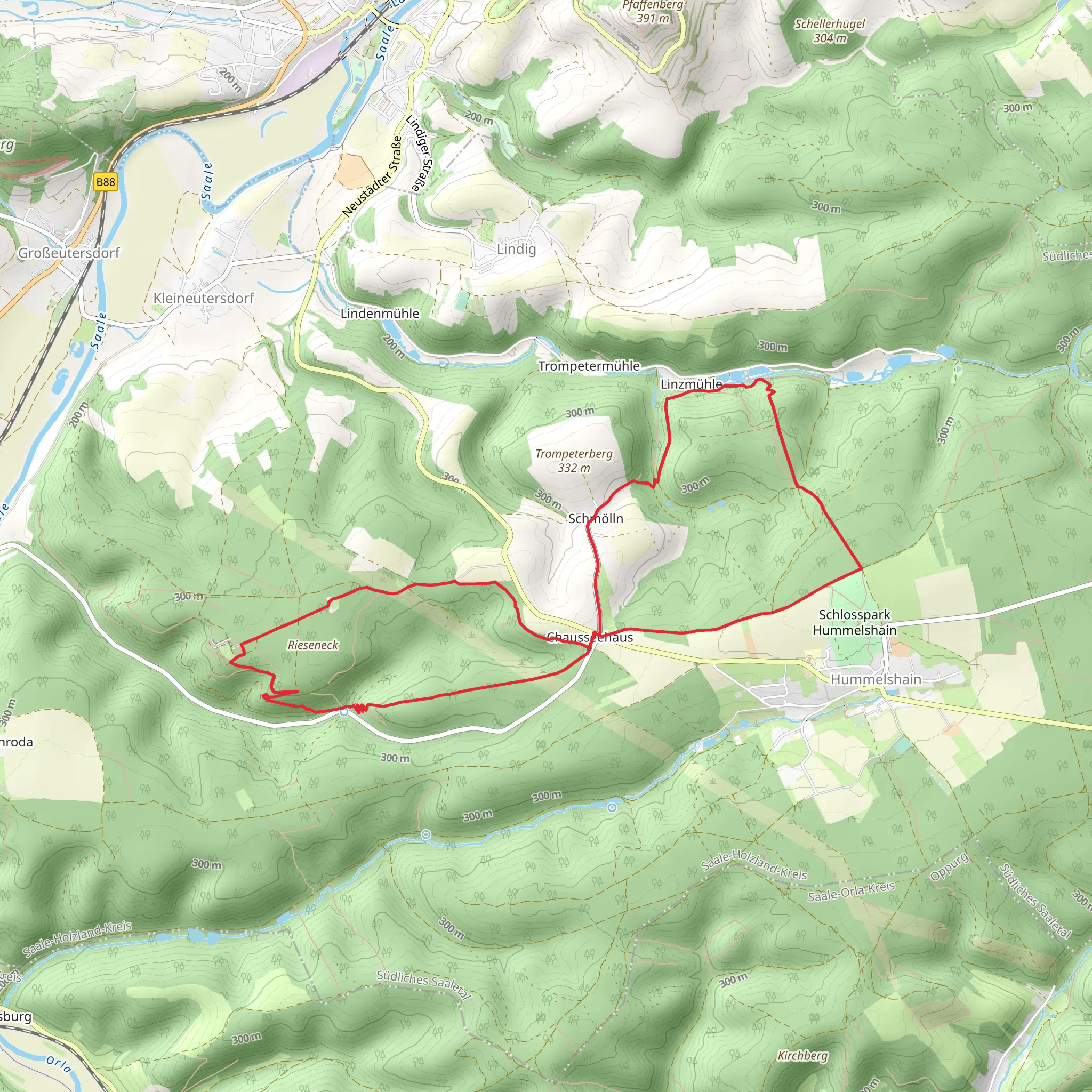 Rundwanderweg Jagdfieber Knot mobile static map