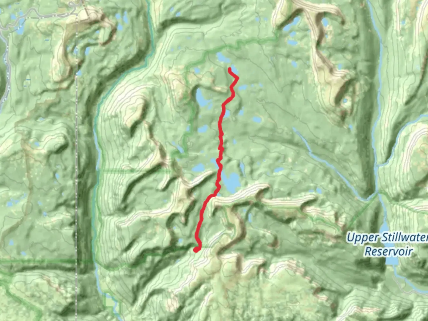 An image depicting the trail Governor Dern Lake via Palisade Trail and its surrounding area.