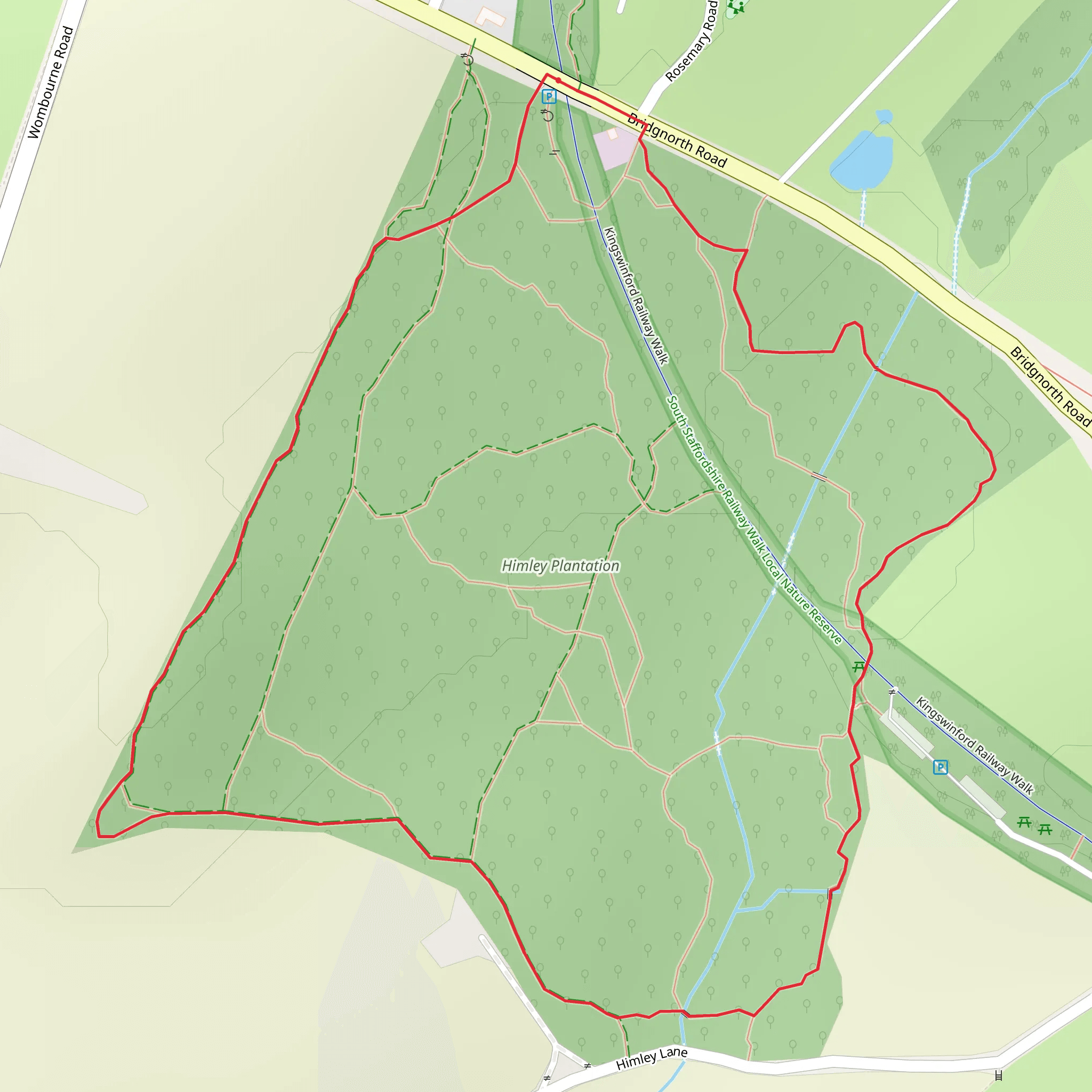 Himley Plantation Loop mobile static map