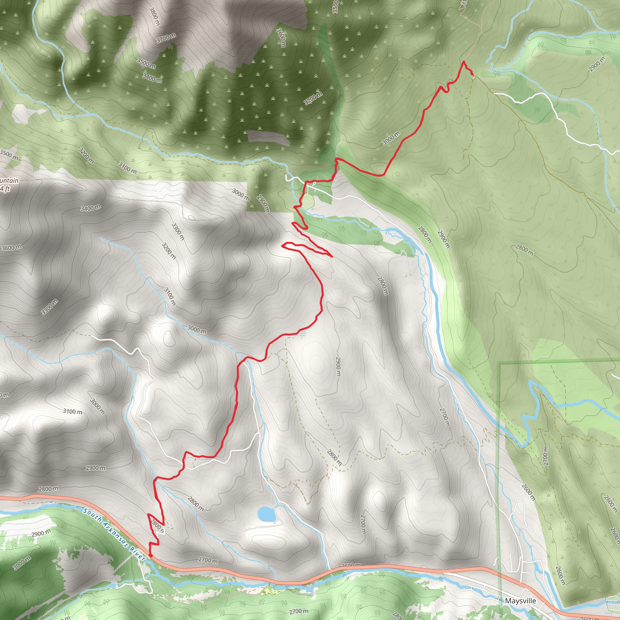 Lost Creek via Colorado Trail mobile static map
