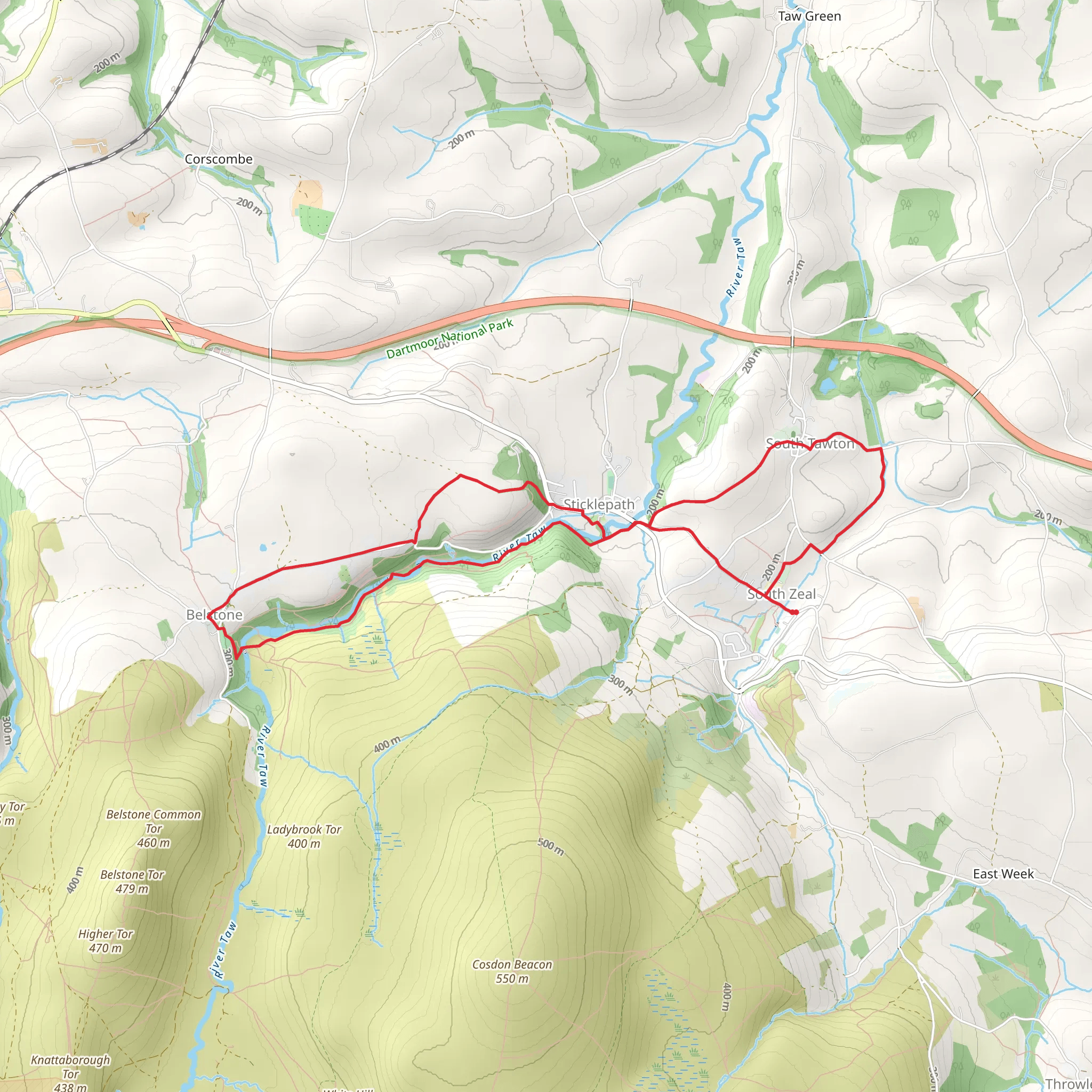 Four Villages Walk mobile static map