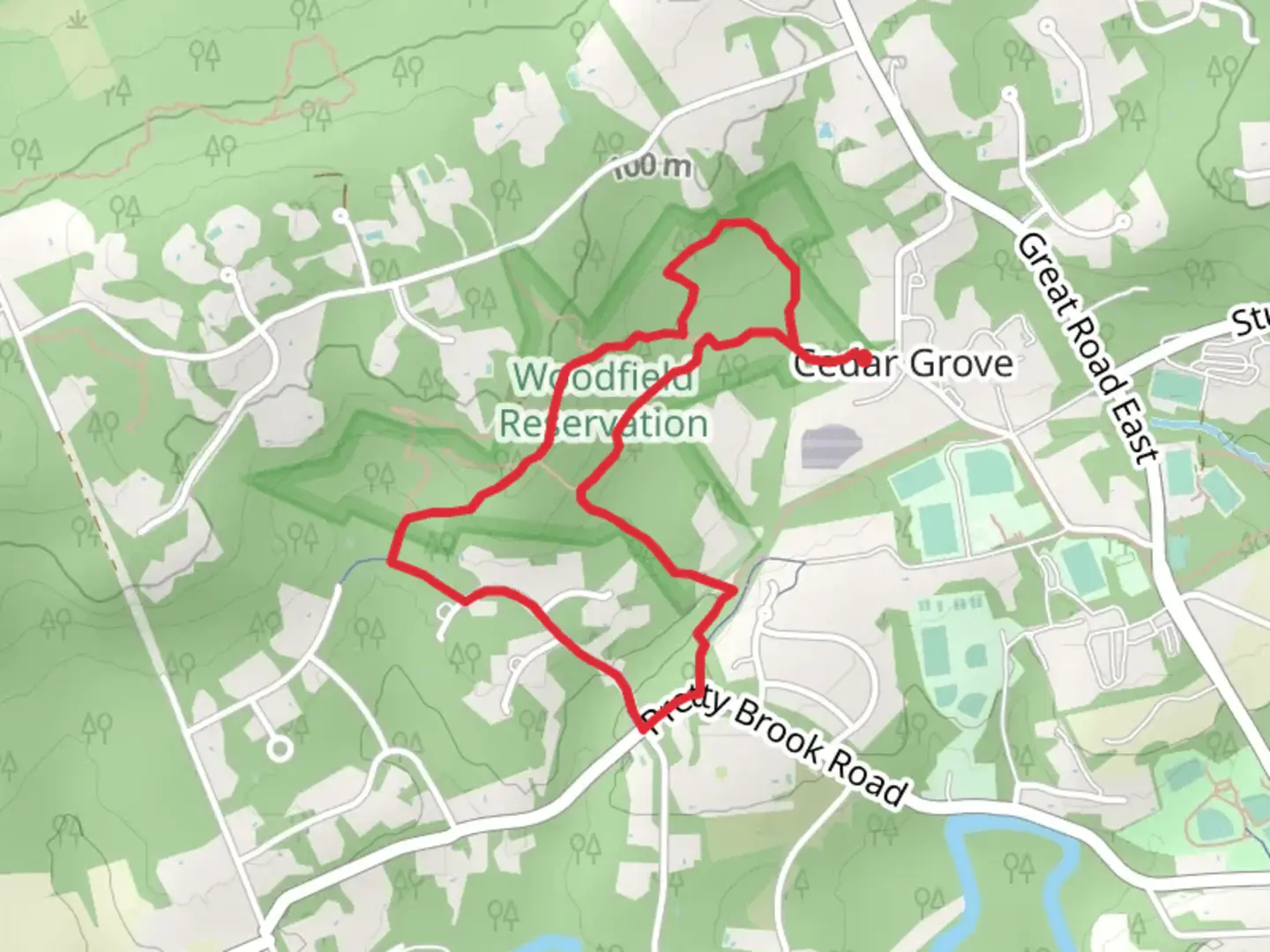 An image depicting the trail Blur - Scout and White - South Loop Trail and its surrounding area.