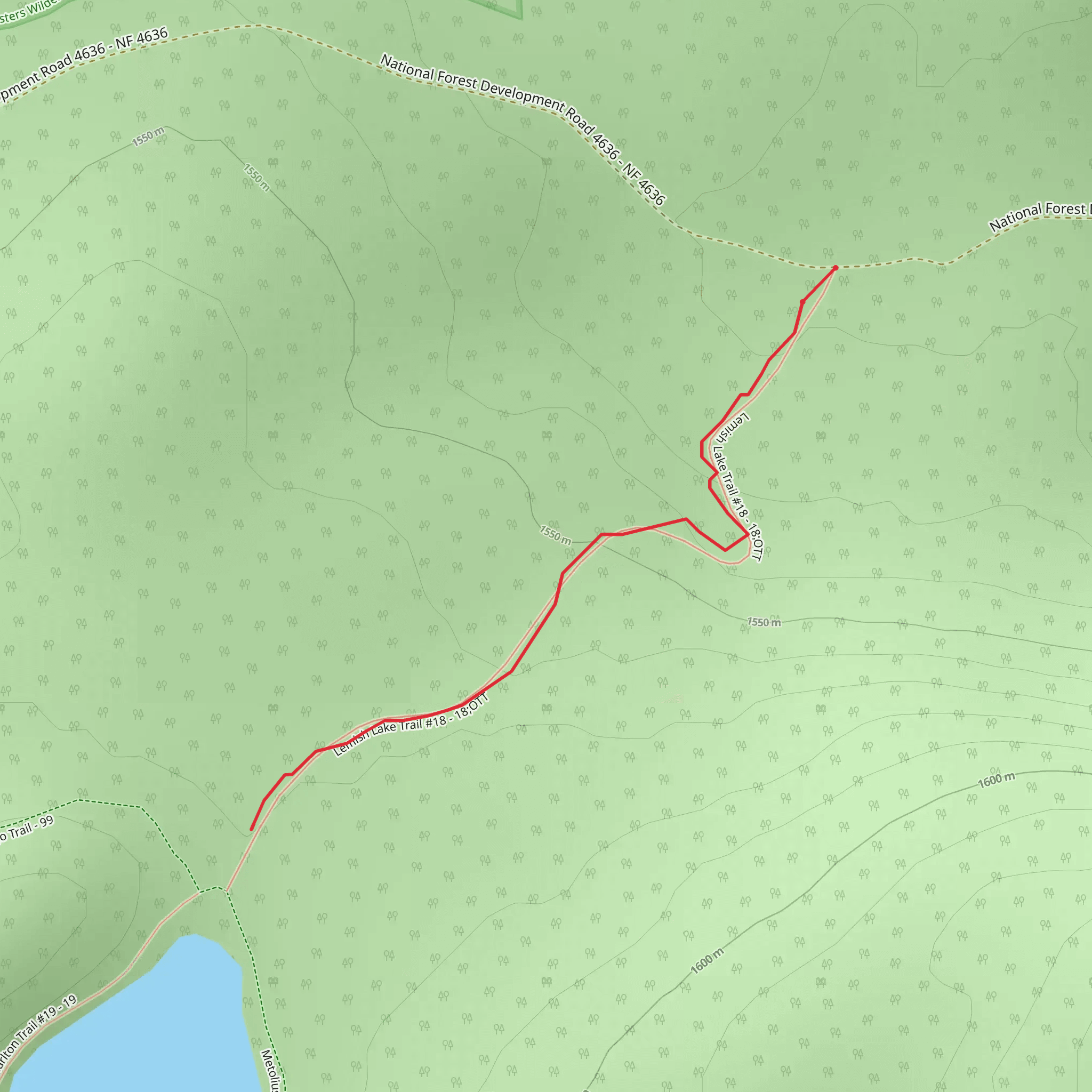 Lemish Lake Trail mobile static map