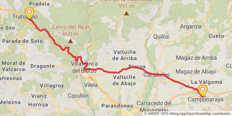 Camino de Santiago Francés stage 30 Map