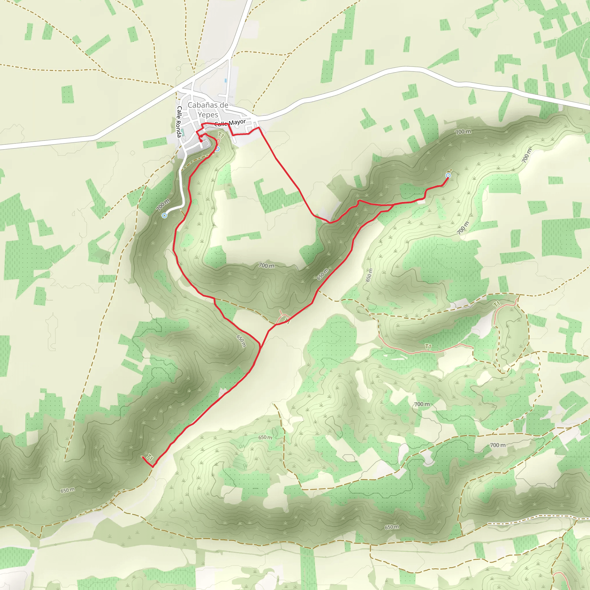 Cabañas de Yepes Fountains PR TO 16 mobile static map